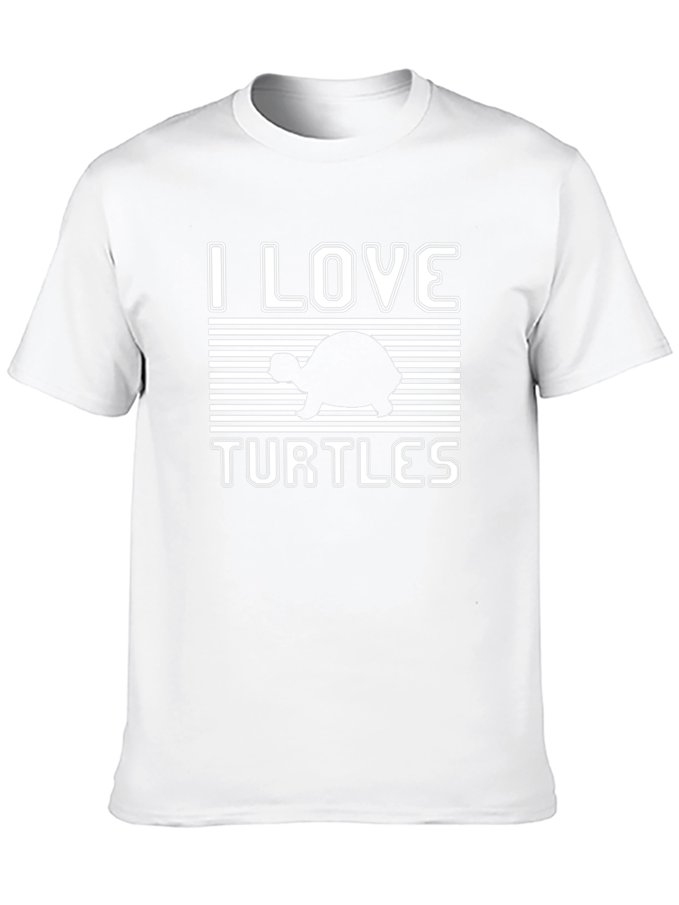 I Love Turtles Graphic T-Shirt Black Cotton Tee