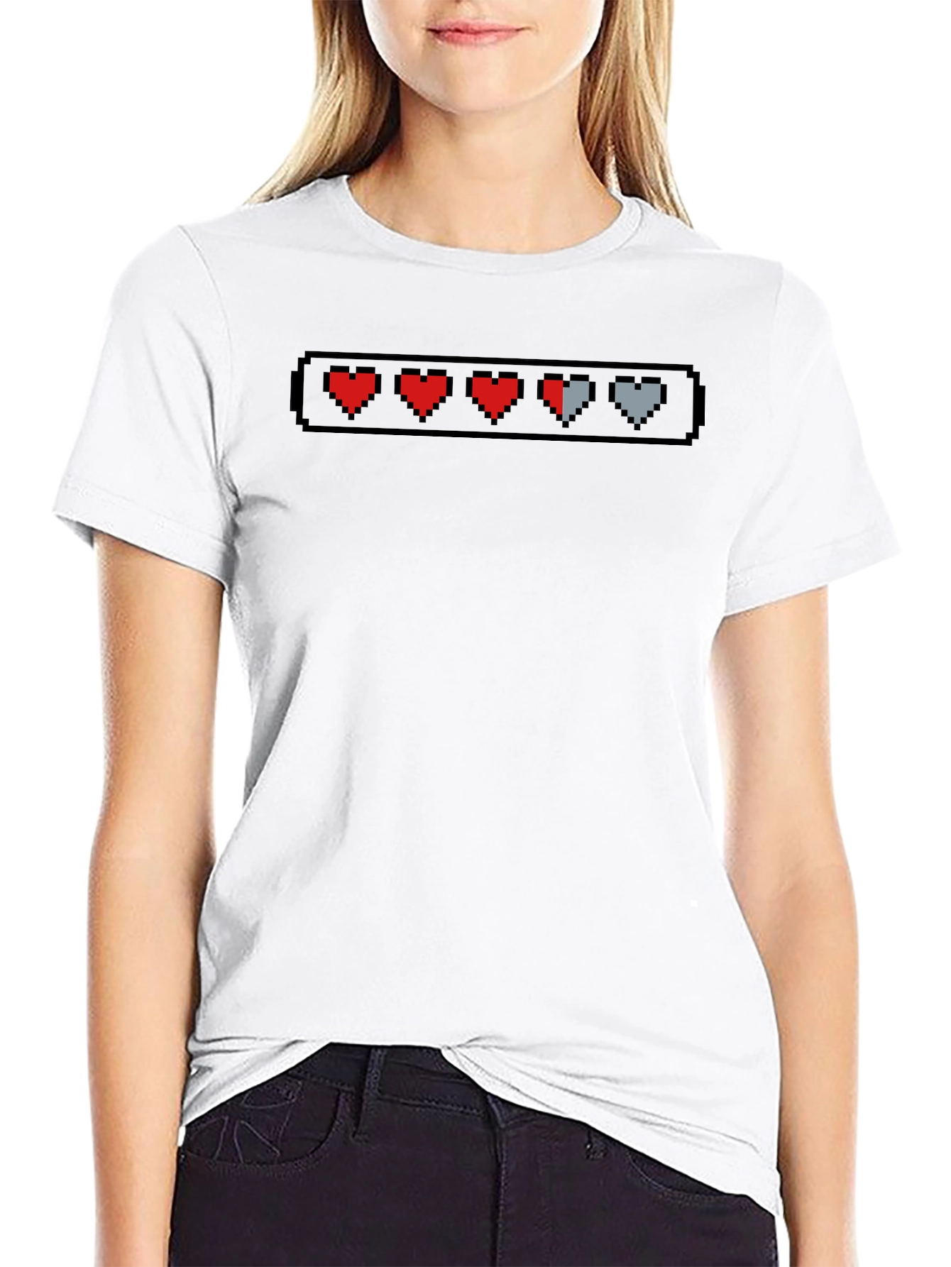 Gamer Life Pixel Health Bar T-Shirt