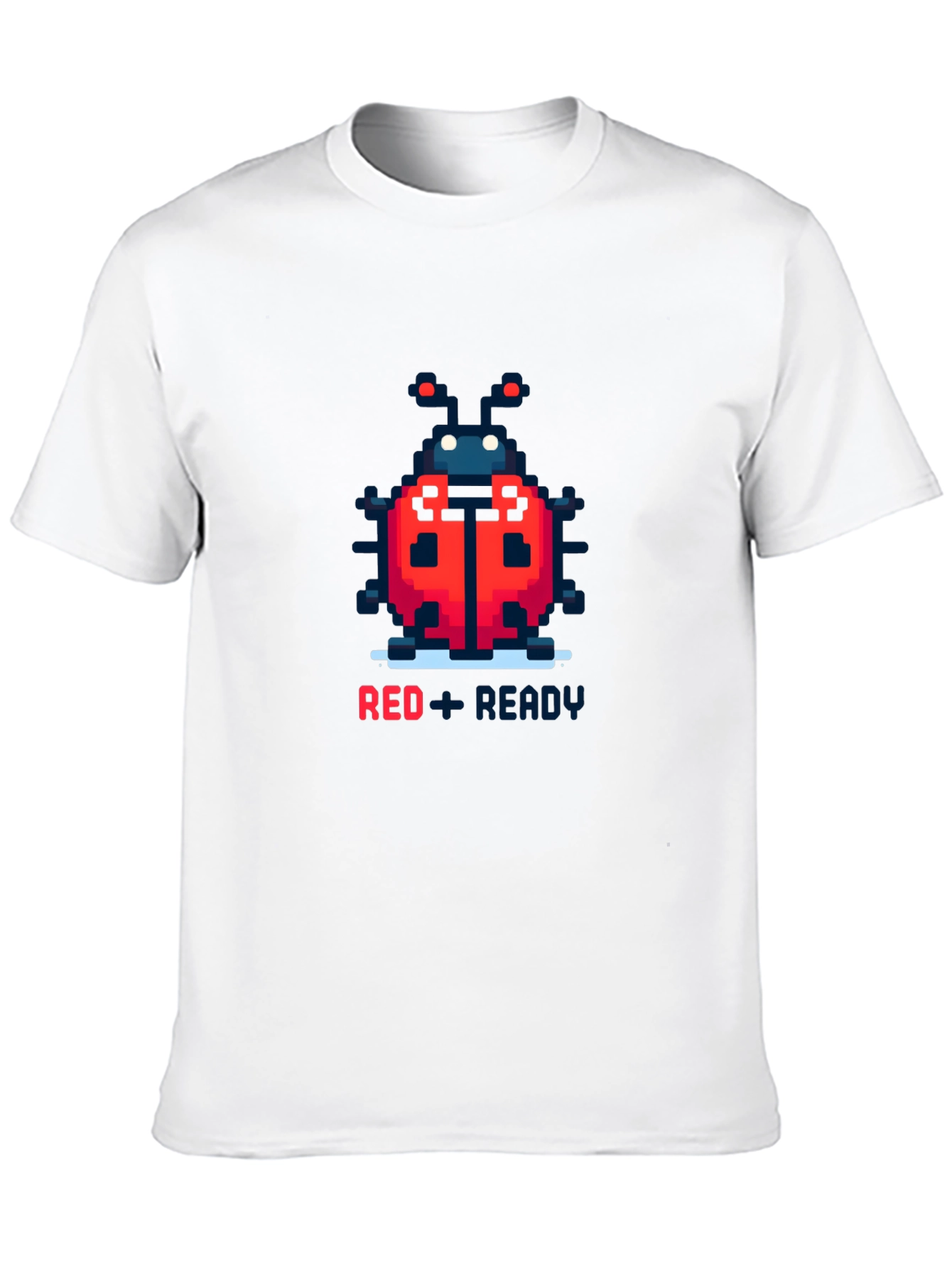 Red Ladybug Pixel Art T-Shirt