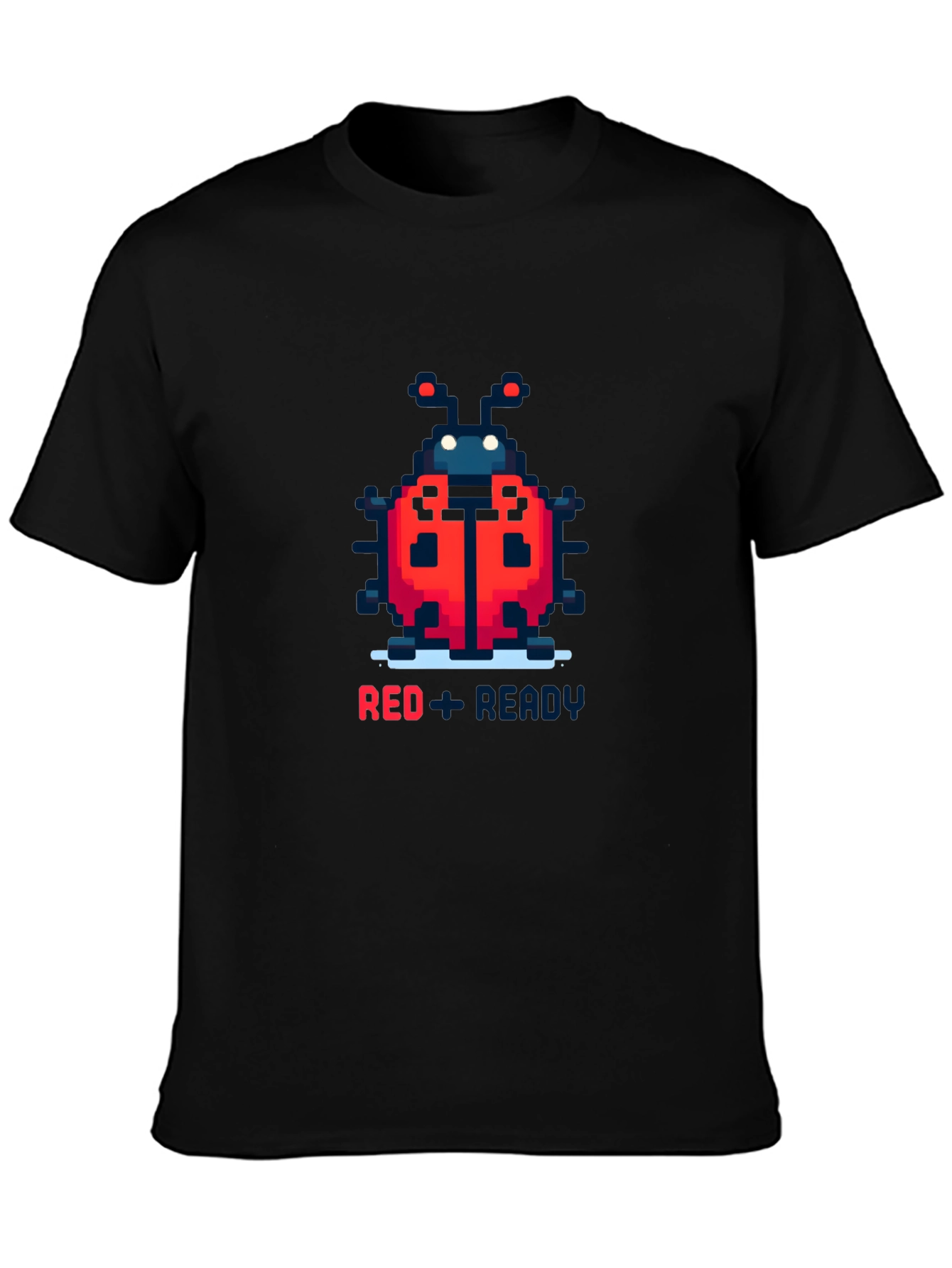 Red Ladybug Pixel Art T-Shirt