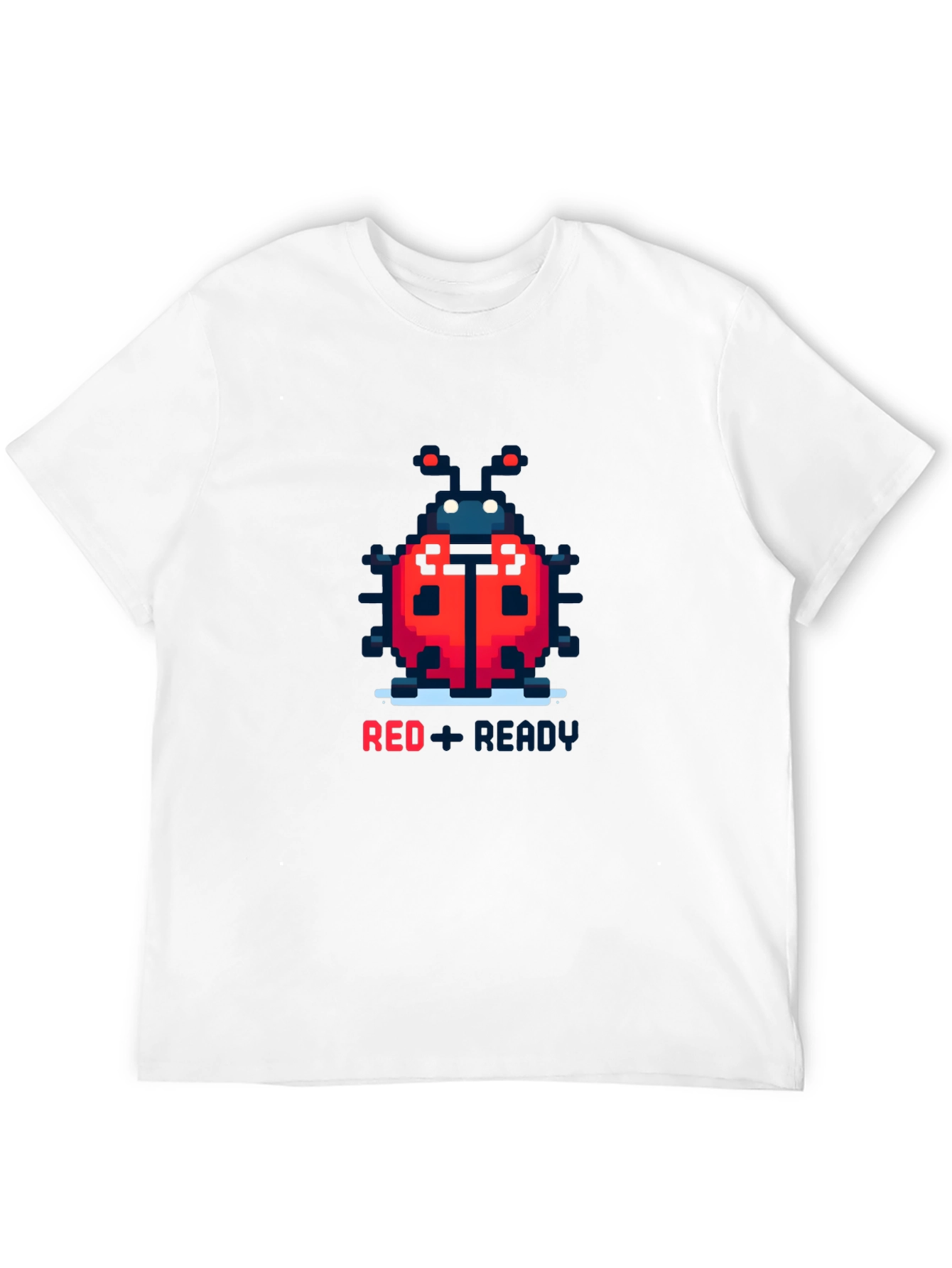 Red Ladybug Pixel Art T-Shirt