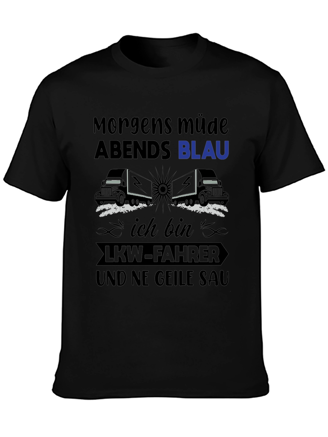Morgens Müde Trucker T-Shirt