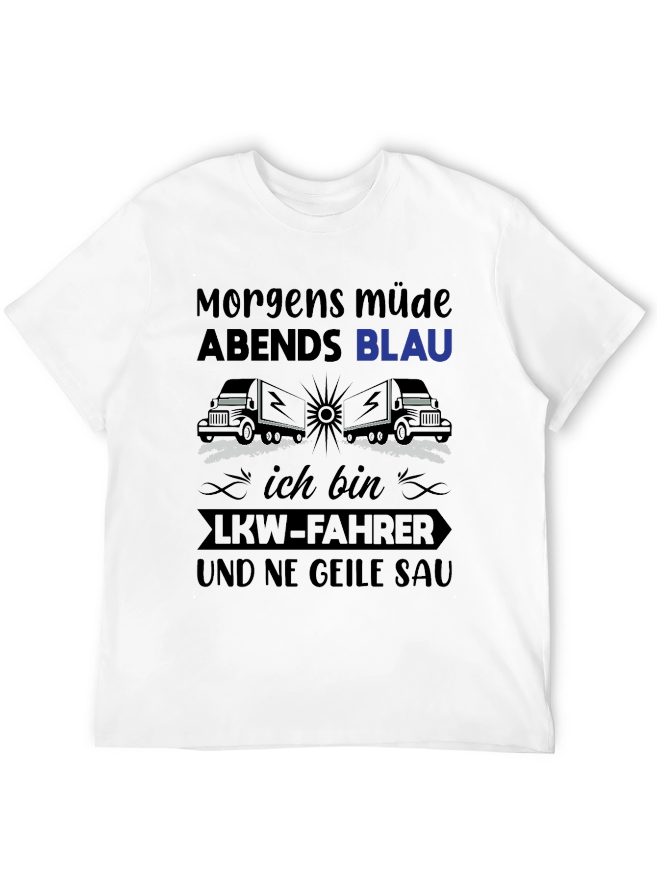 Morgens Müde Trucker T-Shirt