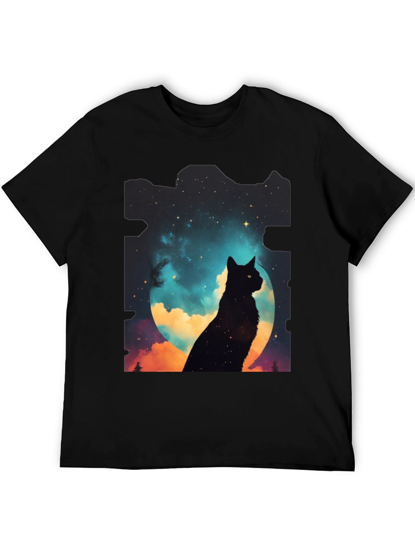 Celestial Cat Silhouette Tee