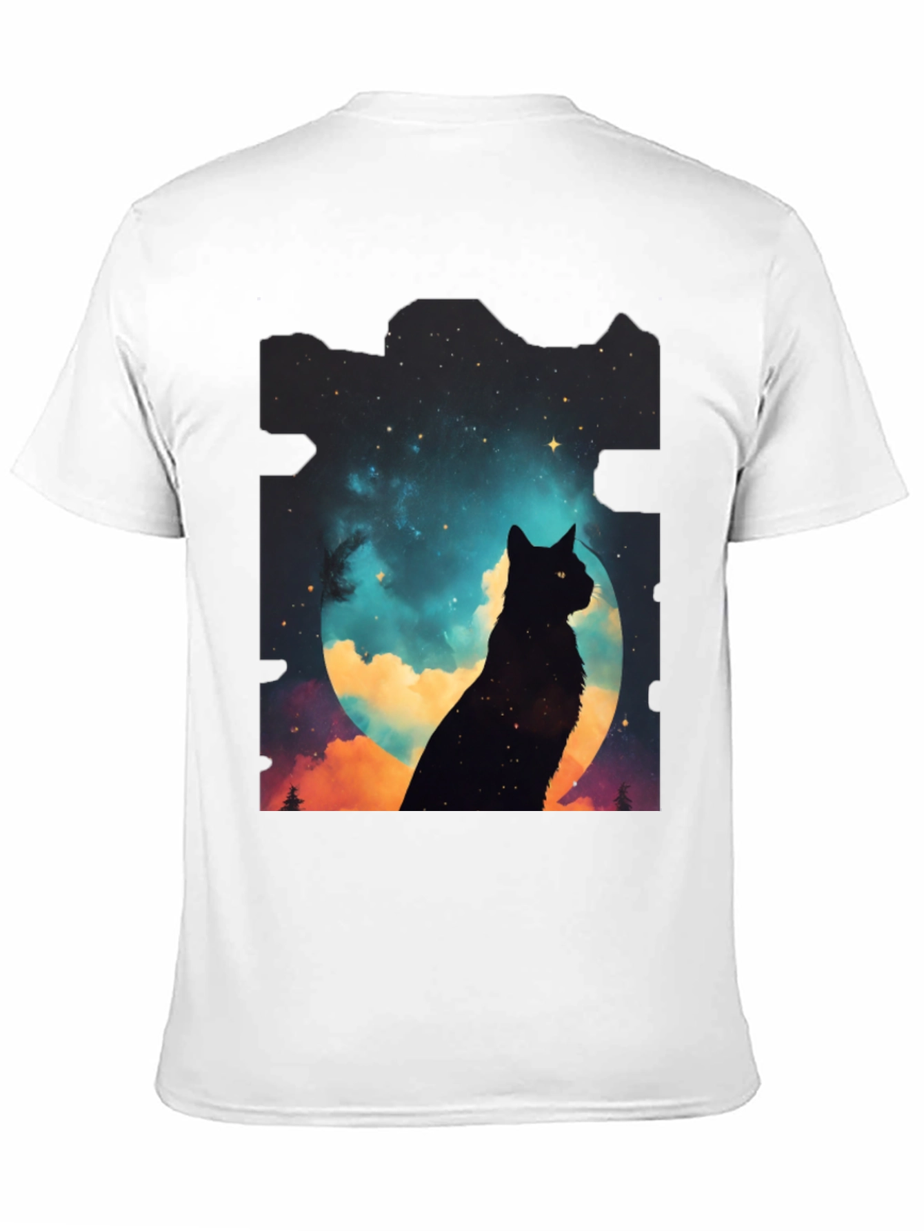 Celestial Cat Silhouette Tee