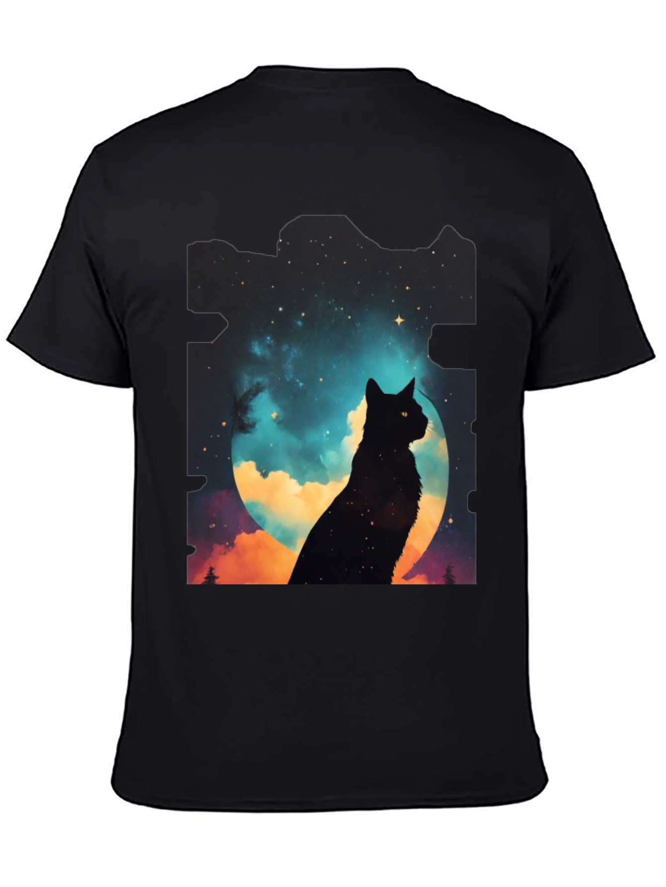 Celestial Cat Silhouette Tee