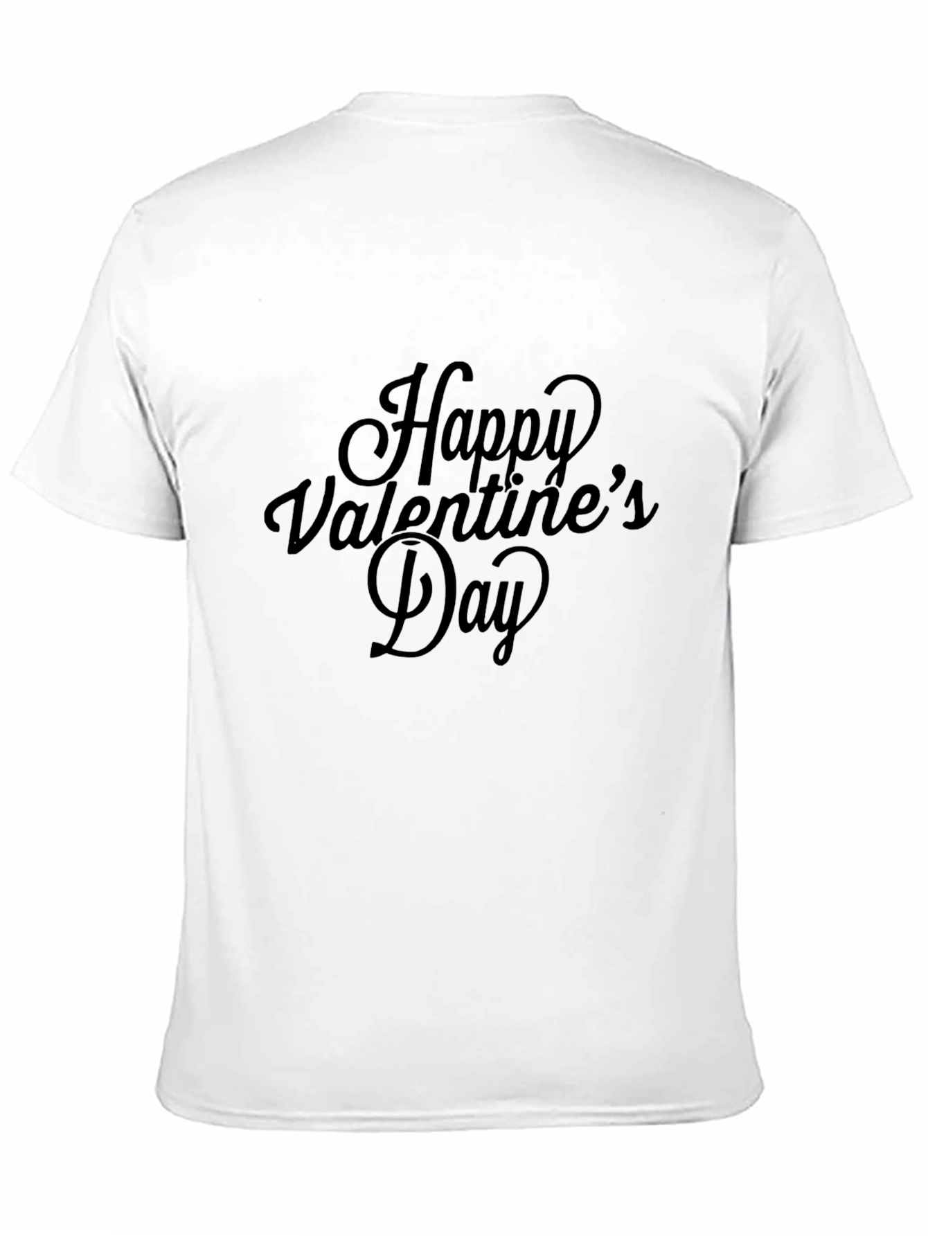 Happy Valentines Day Black Graphic Tee