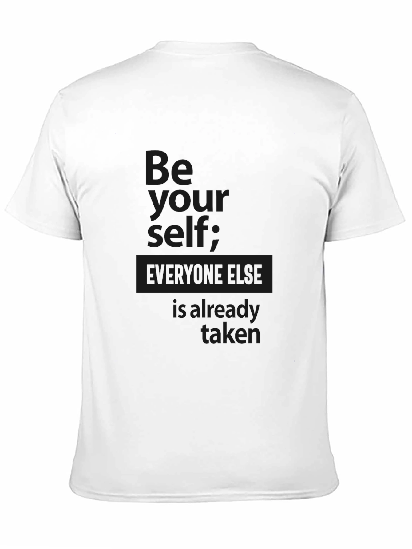 Be Yourself Black T-Shirt: Inspiring Quote Tee
