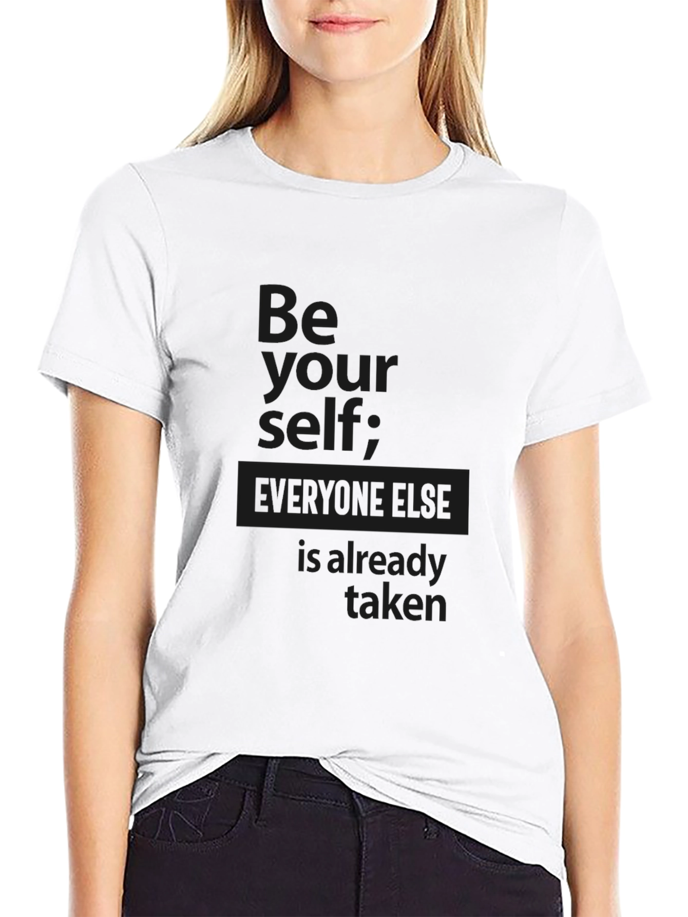 Be Yourself Black T-Shirt: Inspiring Quote Tee