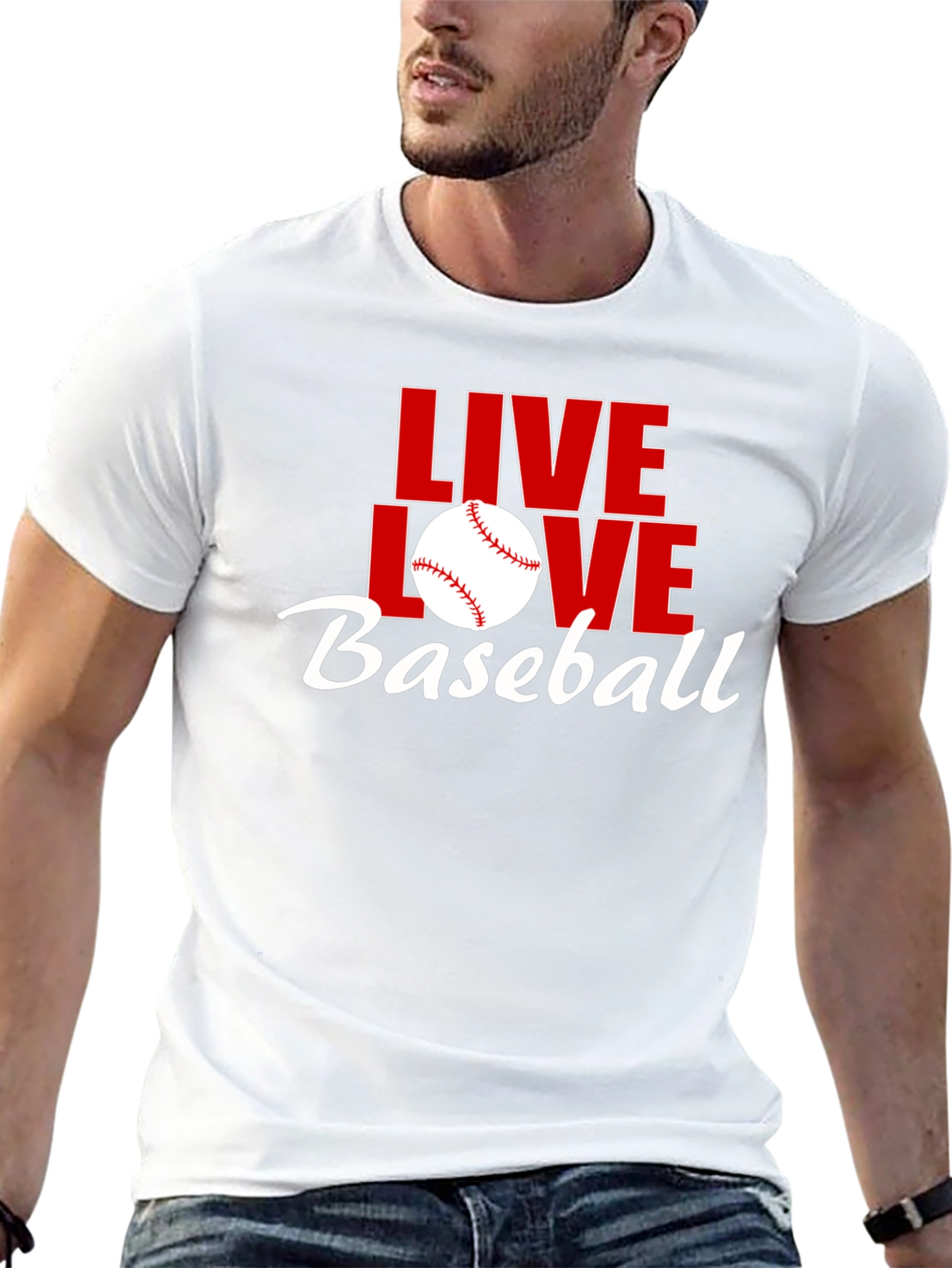 Live Love Baseball Graphic Tee - Black