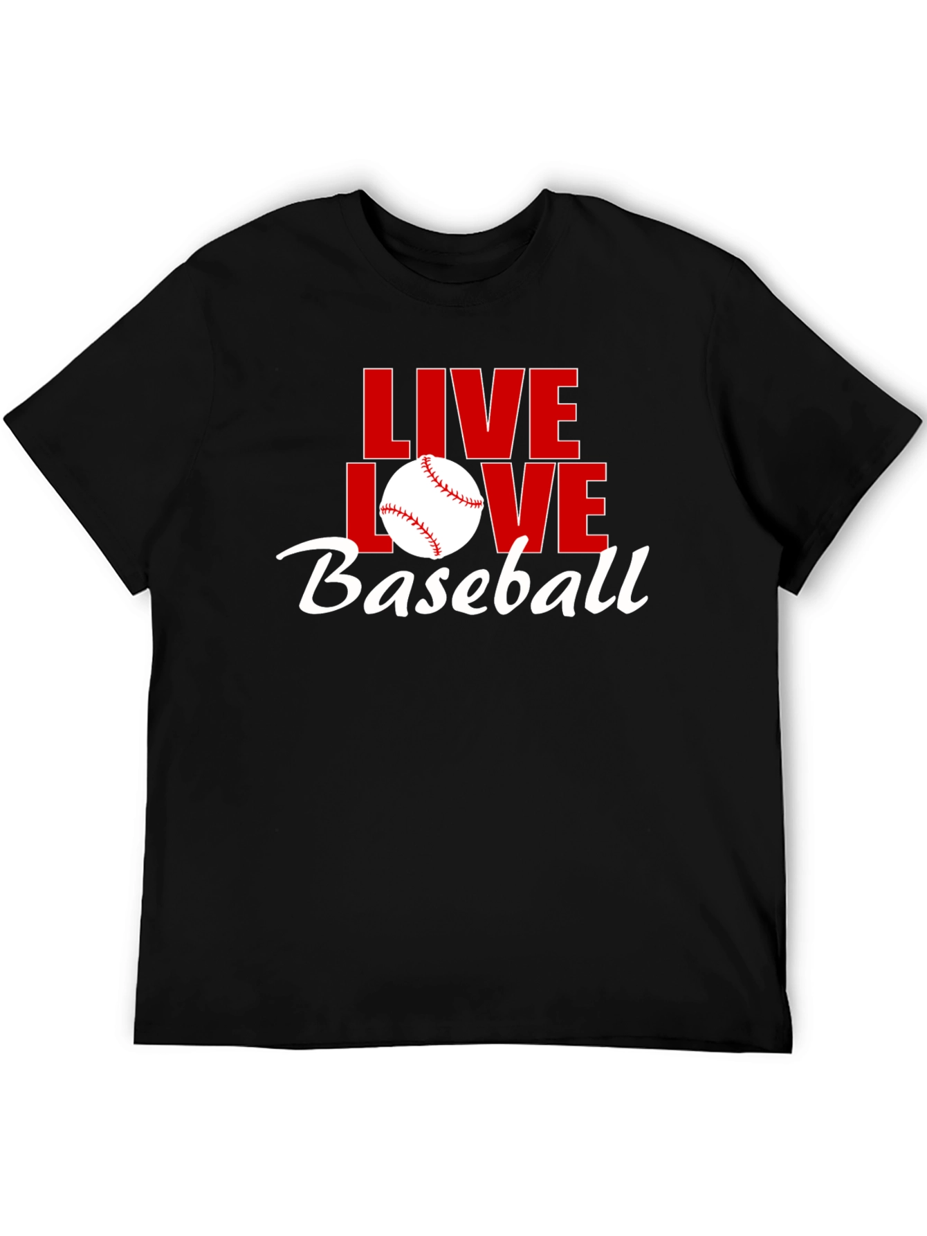 Live Love Baseball Graphic Tee - Black