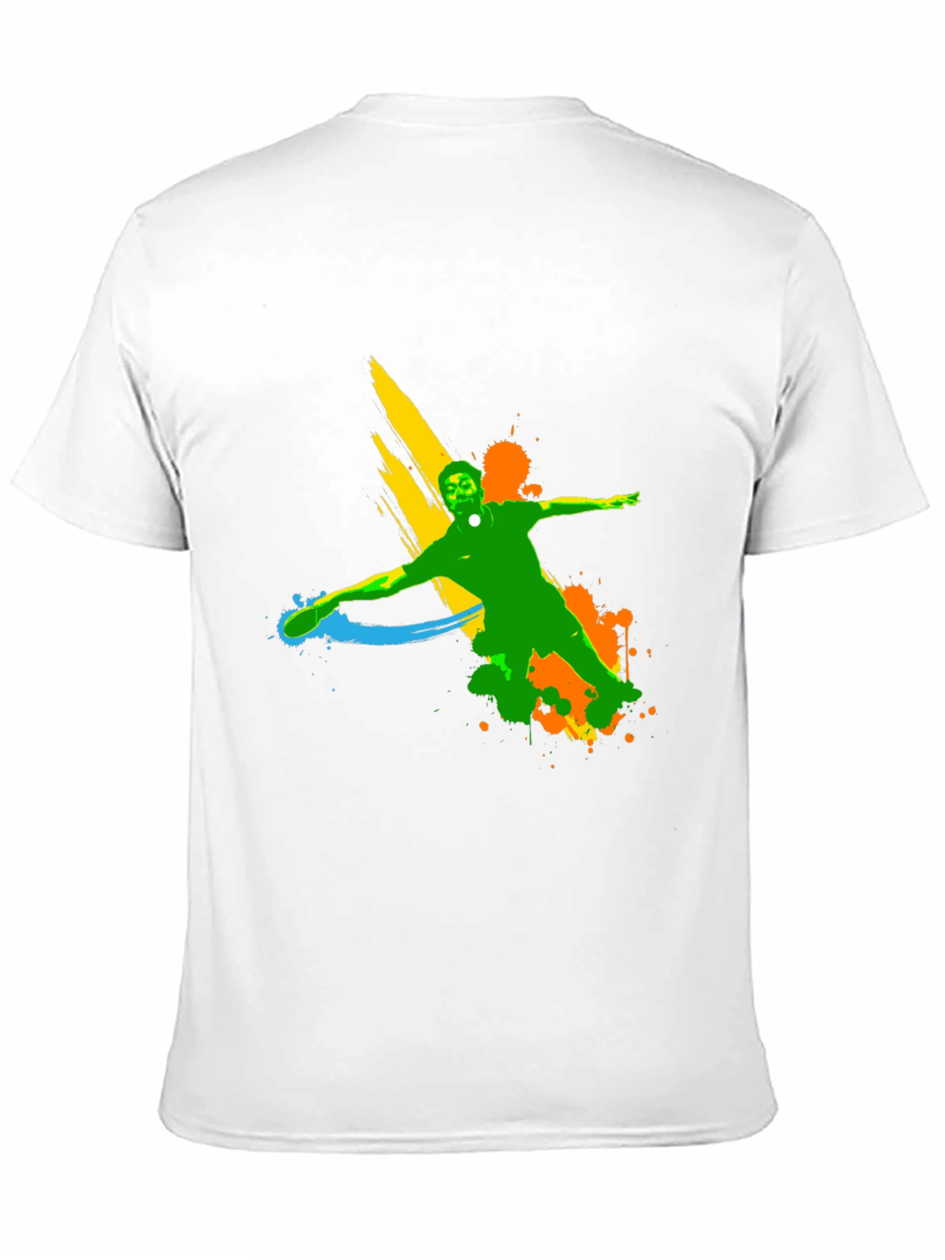 Abstract Splash Tennis Graphic Black T-Shirt