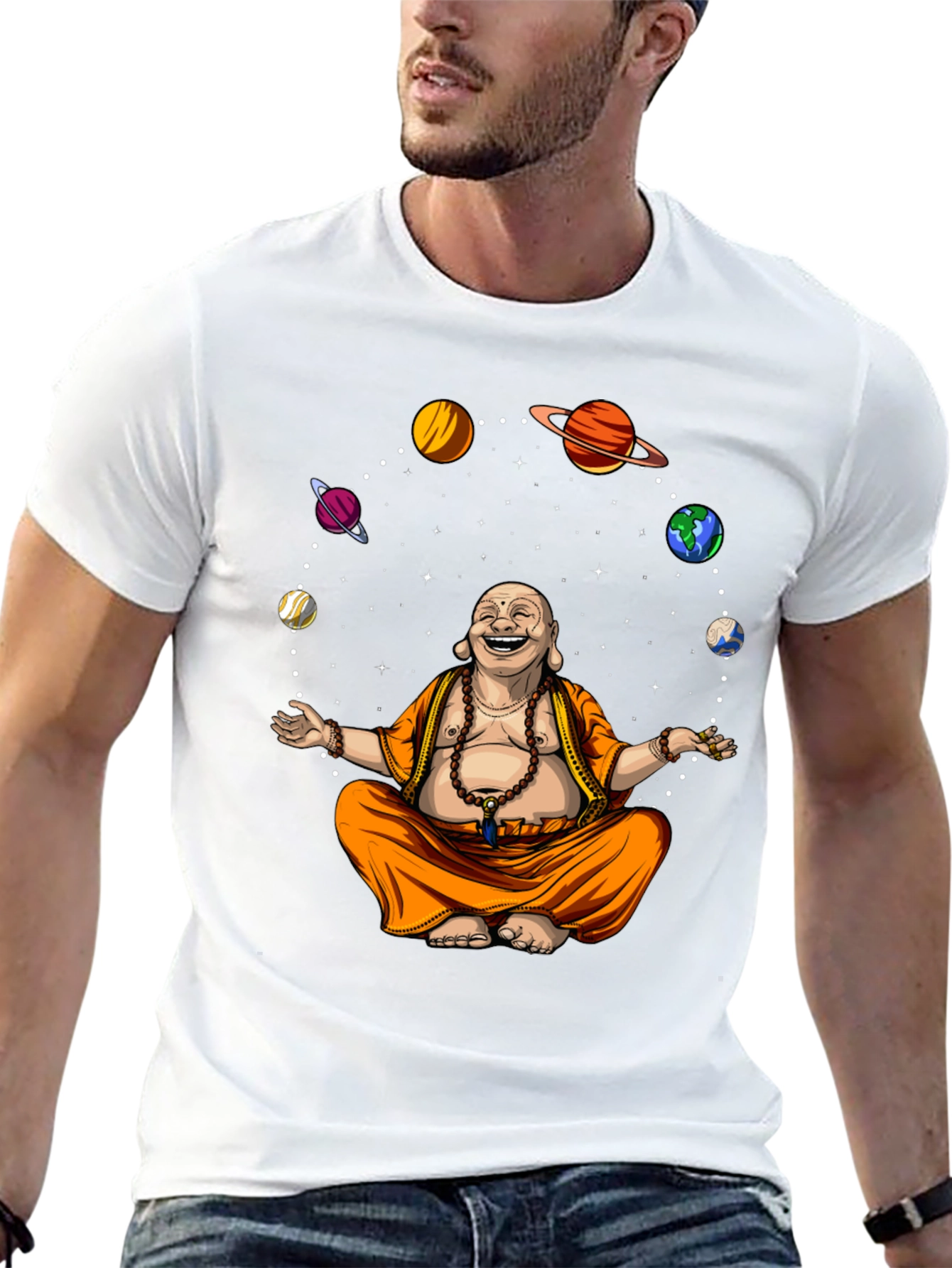 Buddha Orbit T-Shirt - Meditating in Space