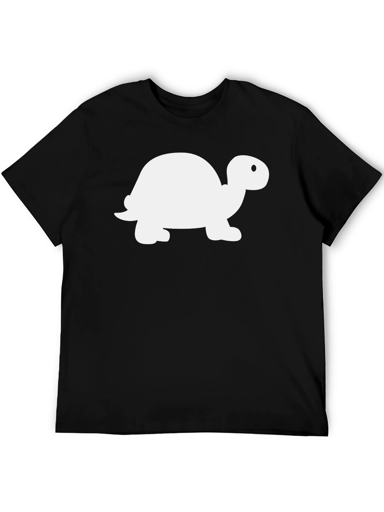 Turtle Graphic Tee - Black Cotton Comfort