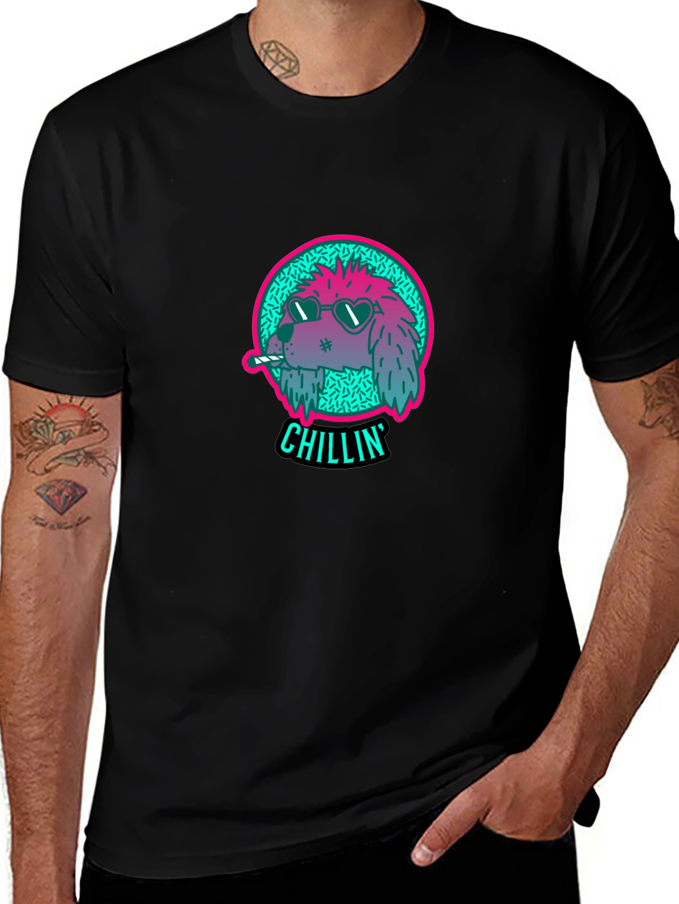 Chillin Dog Graphic Tee - Cool Casual Style