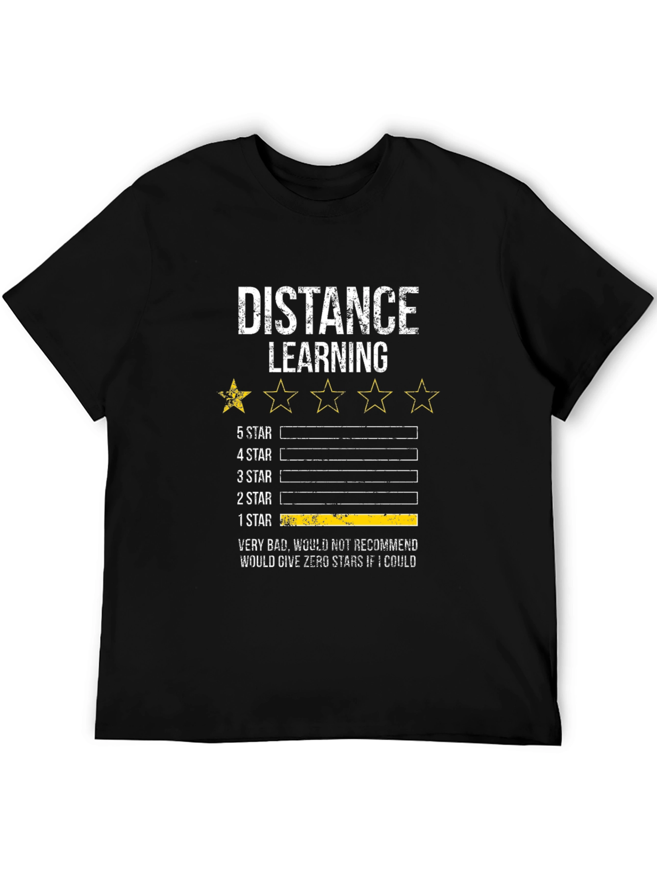 Distance Learning One-Star Rating T-Shirt
