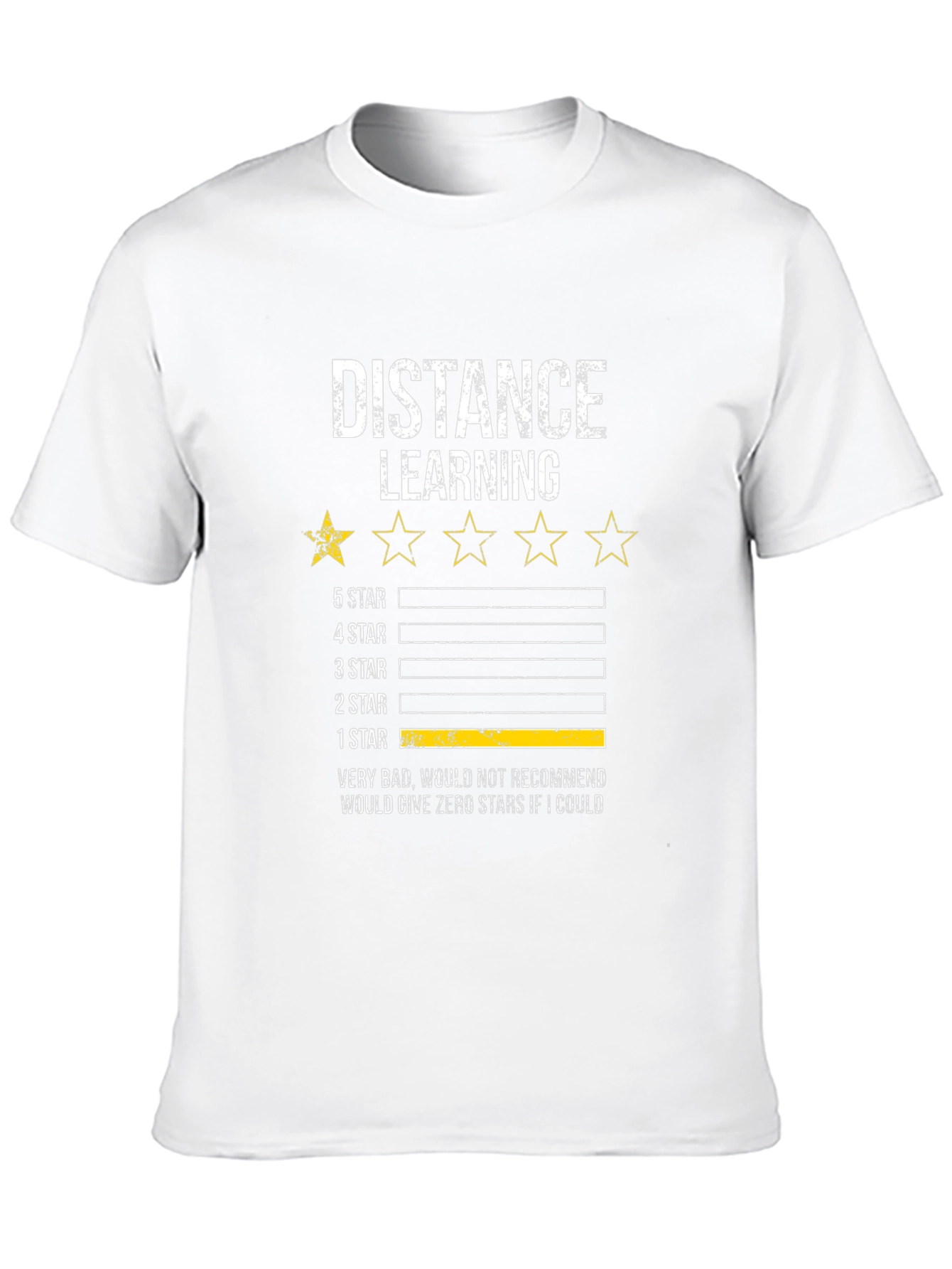 Distance Learning One-Star Rating T-Shirt