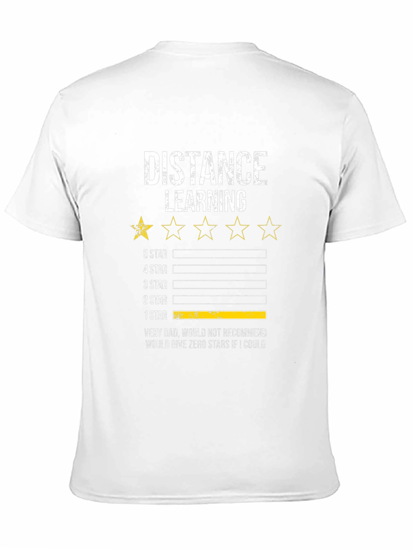 Distance Learning One-Star Rating T-Shirt
