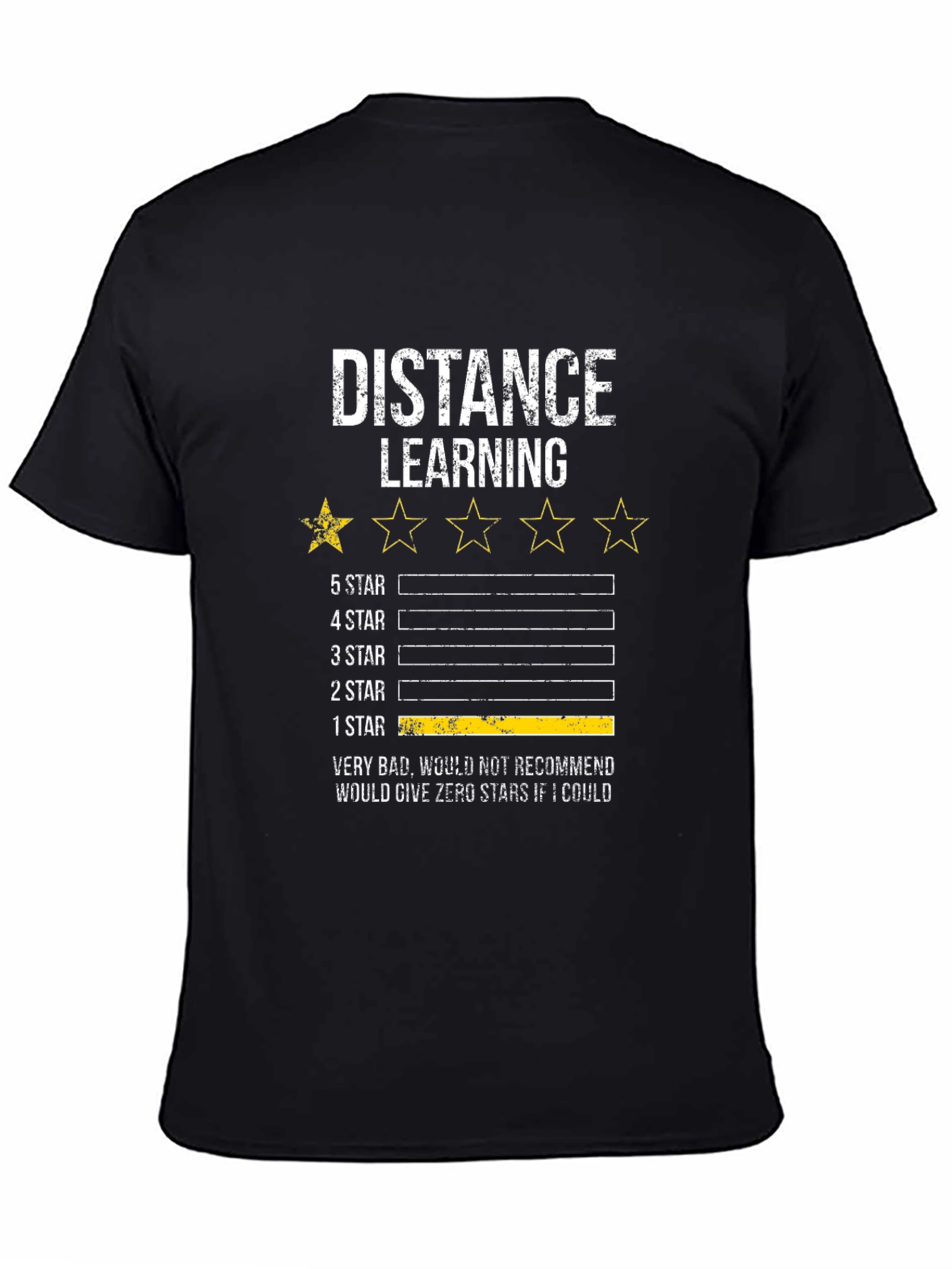 Distance Learning One-Star Rating T-Shirt