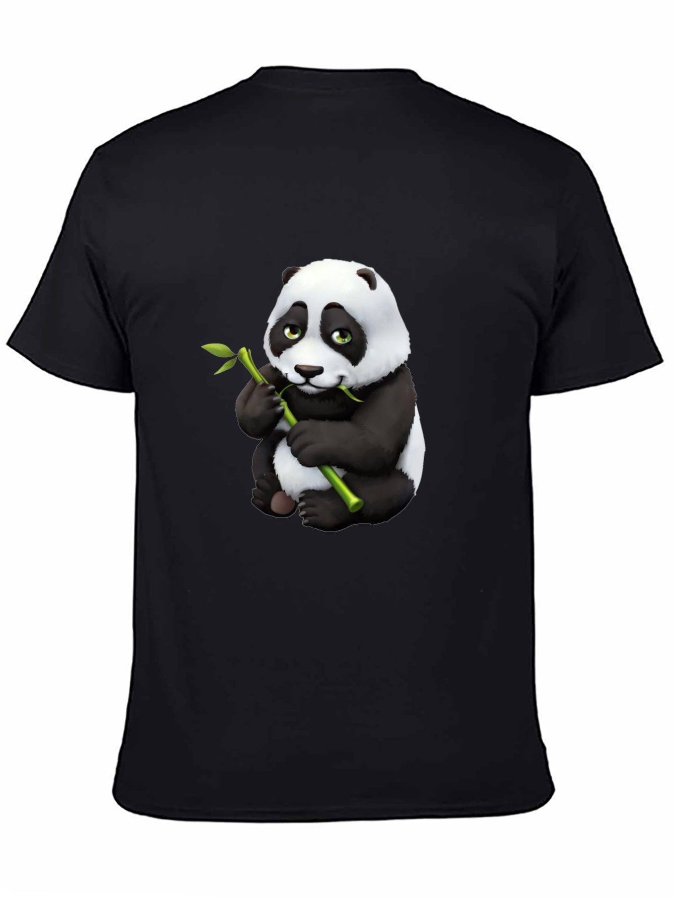 Panda Bear Graphic Tee - Black