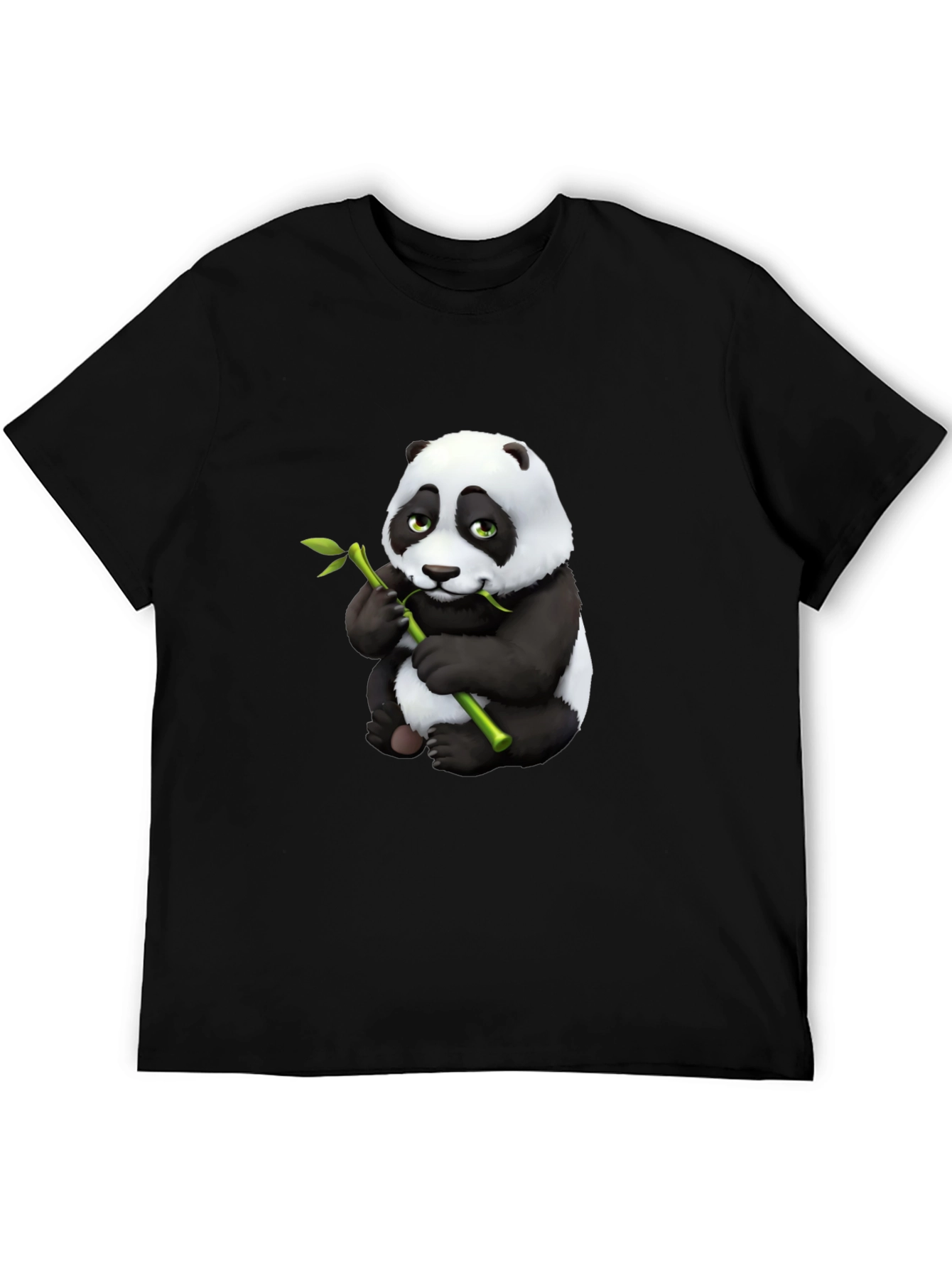 Panda Bear Graphic Tee - Black