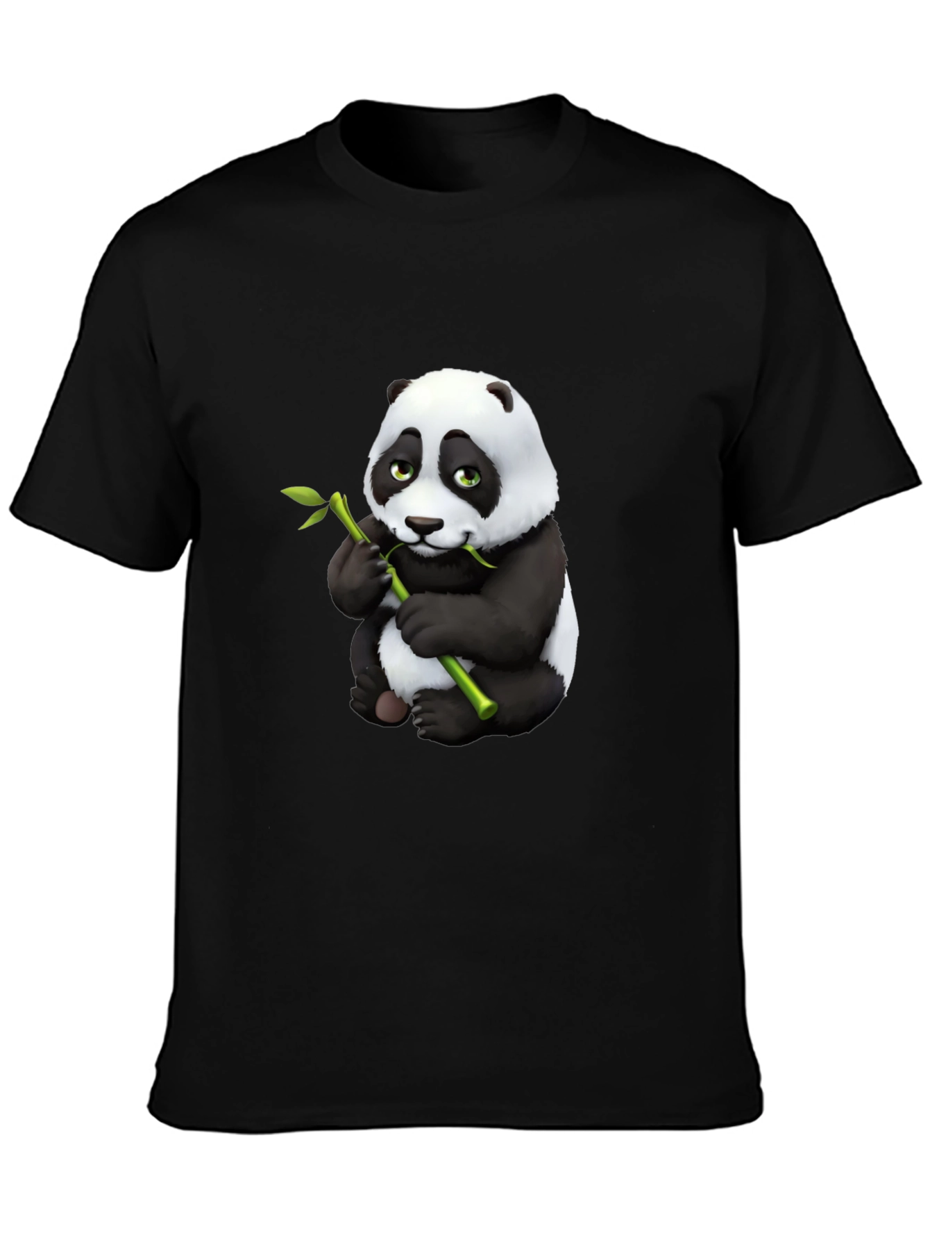 Panda Bear Graphic Tee - Black
