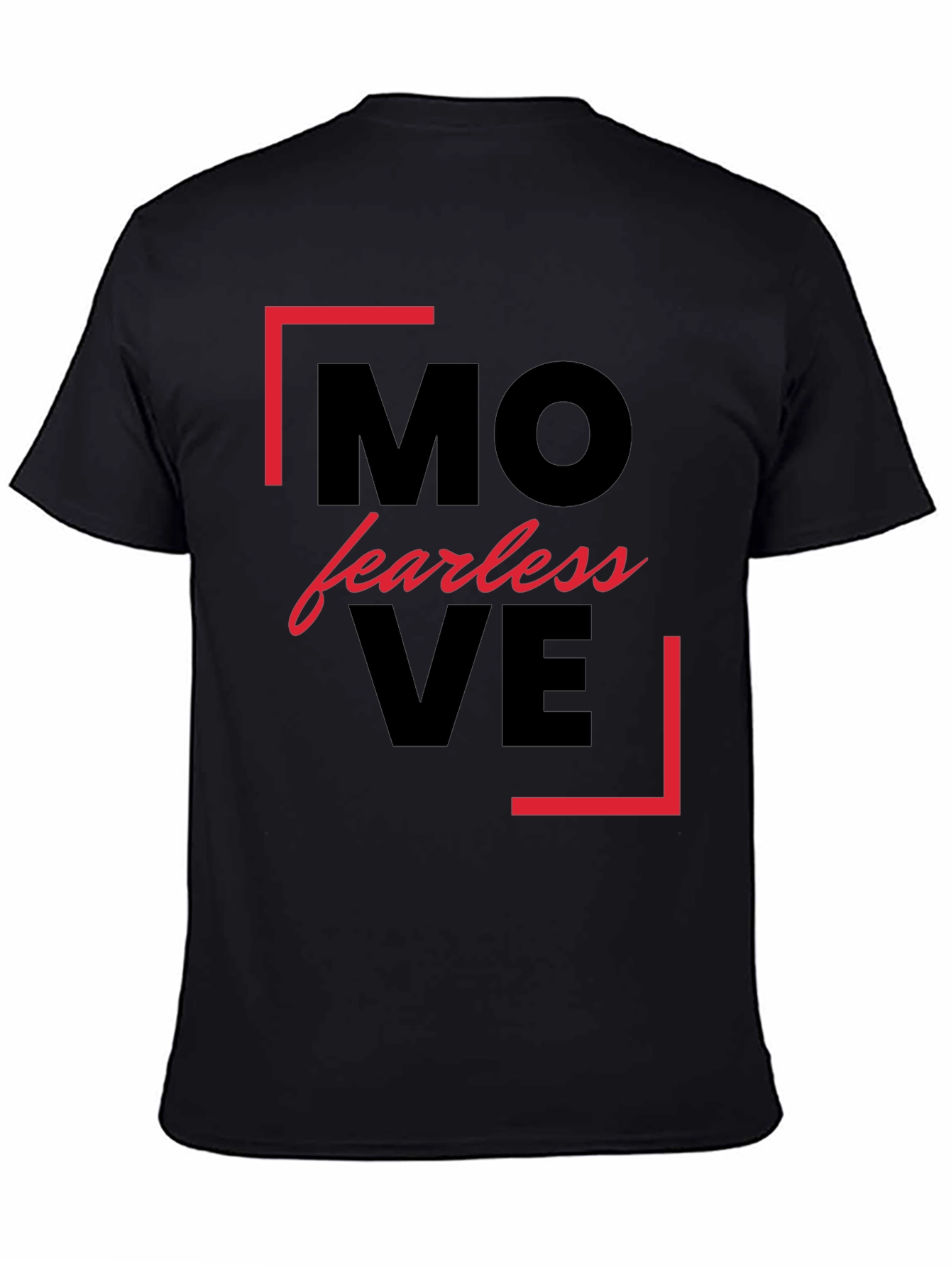 Move Fearless Black Graphic Tee