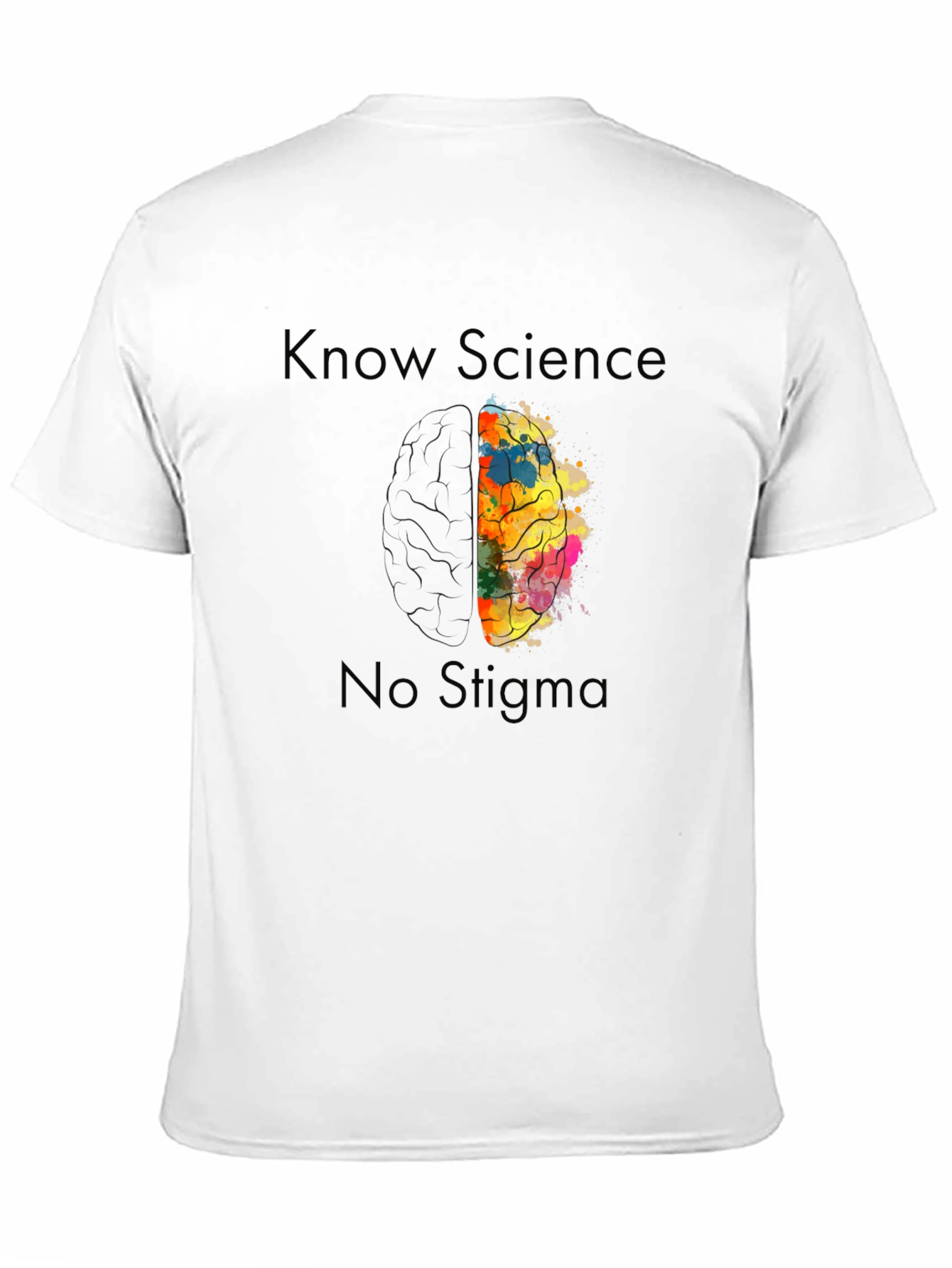 Know Science No Stigma Brain Graphic Tee