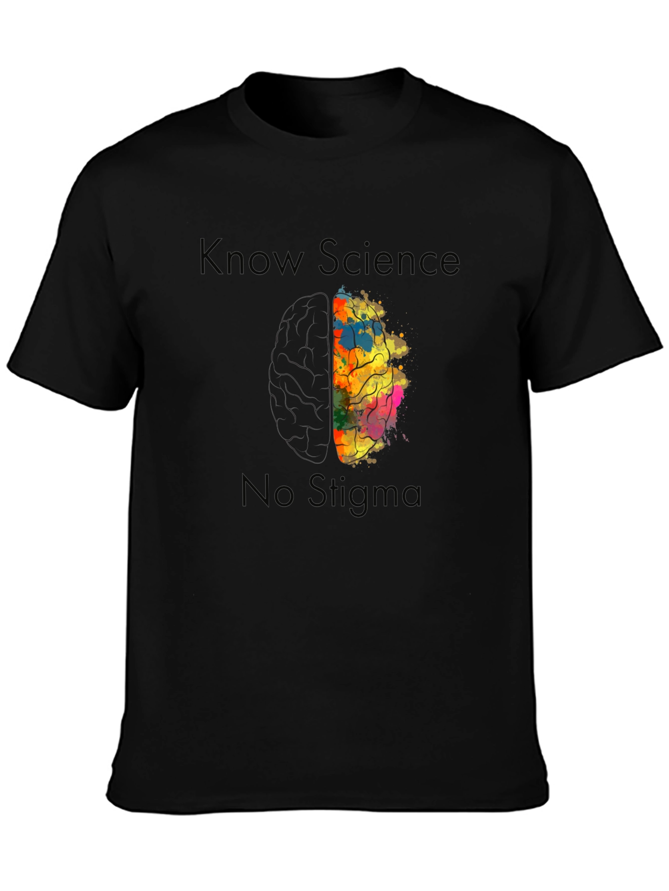 Know Science No Stigma Brain Graphic Tee