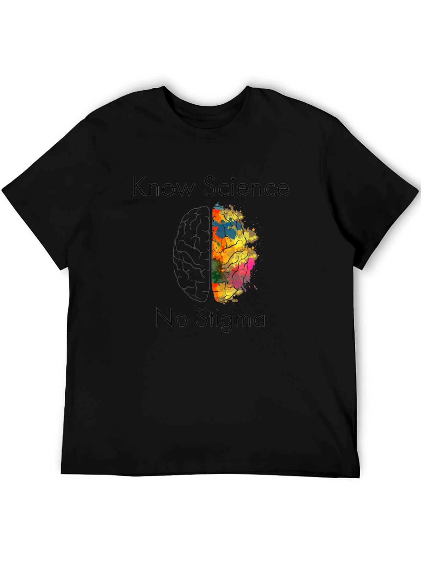 Know Science No Stigma Brain Graphic Tee