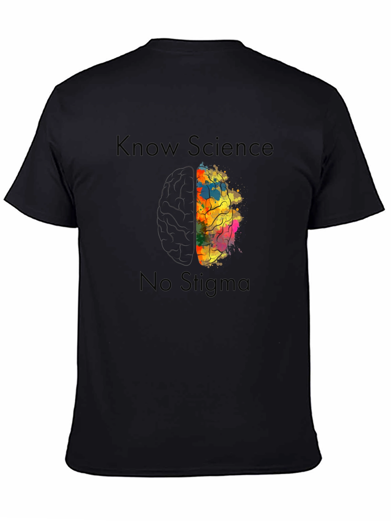 Know Science No Stigma Brain Graphic Tee