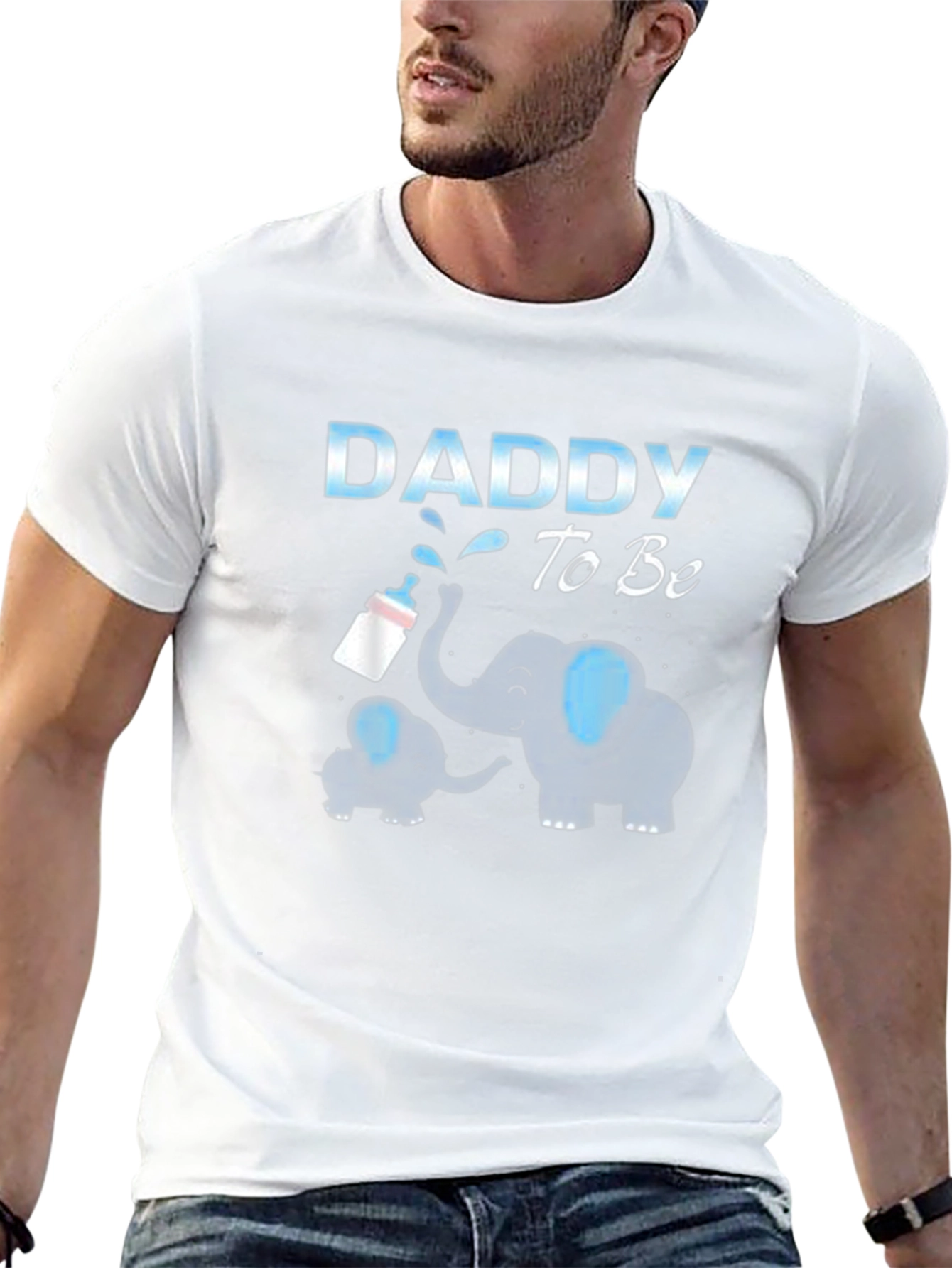 Daddy To Be Elephant Graphic Tee