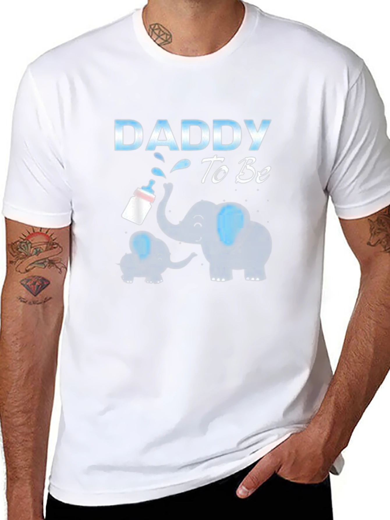 Daddy To Be Elephant Graphic Tee