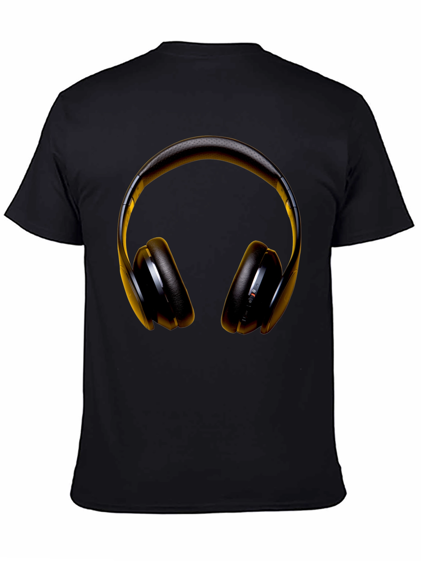 Headphone Graphic Black T-Shirt