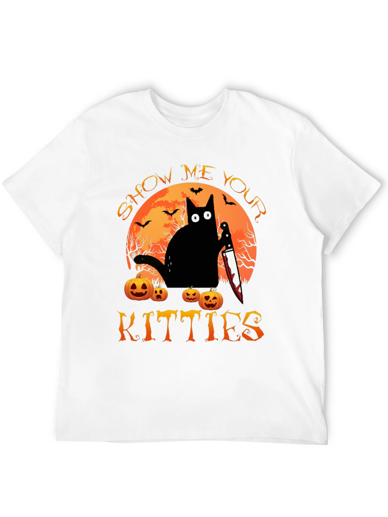 Show Me Your Kitties Halloween Graphic T-Shirt
