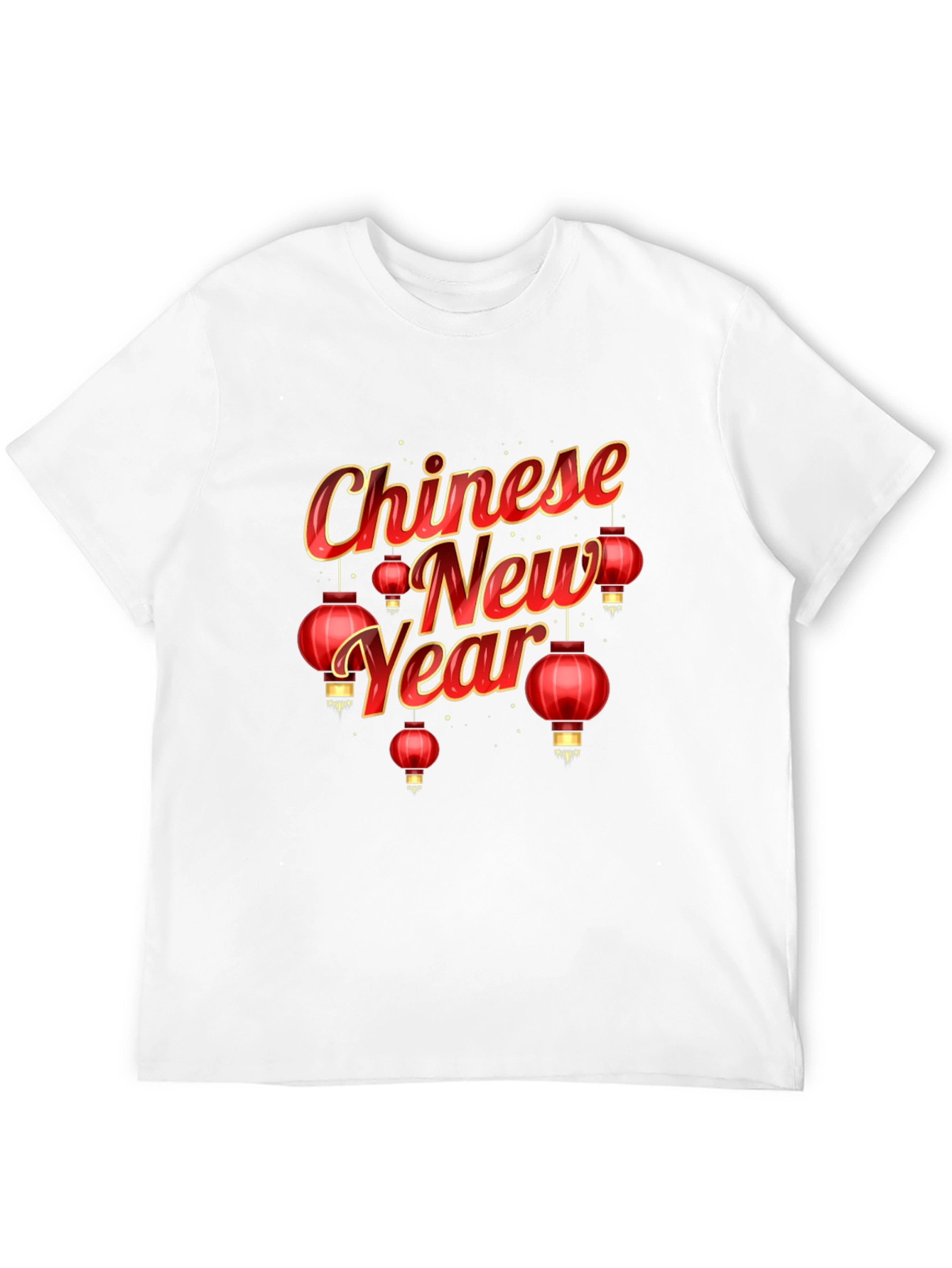 Chinese New Year Graphic Tee - Black Cotton Blend