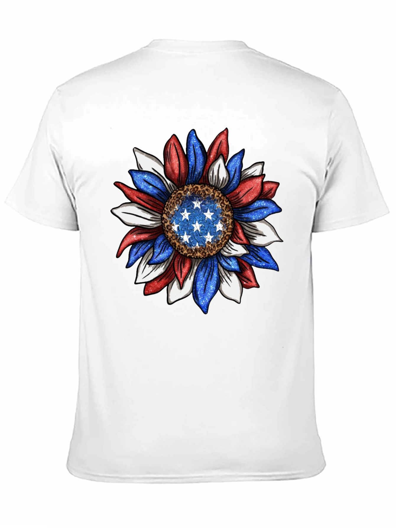 Patriotic Sunflower Graphic Tee - USA Pride