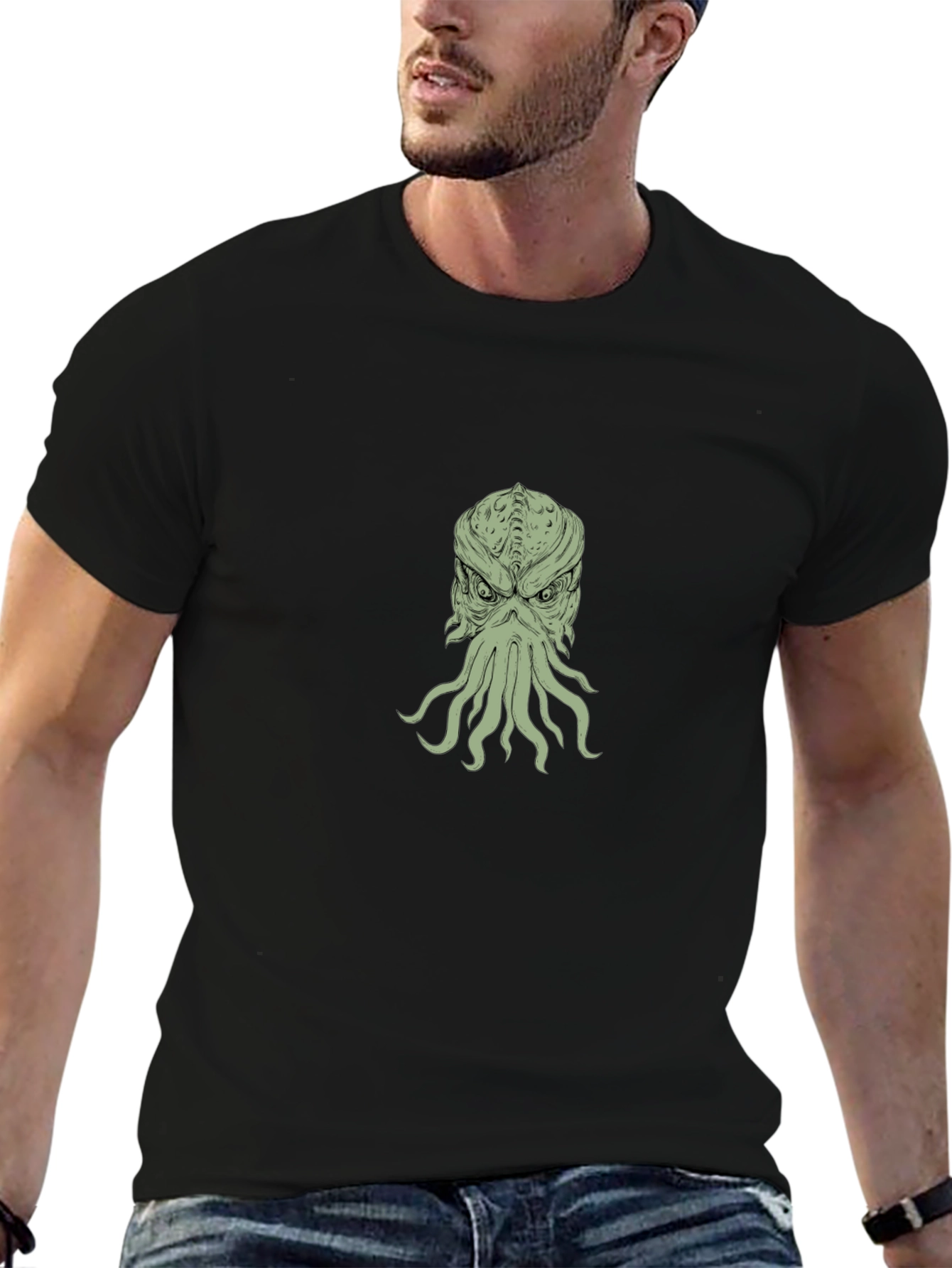 Cthulhu T-Shirt: Mens Black Graphic Tee