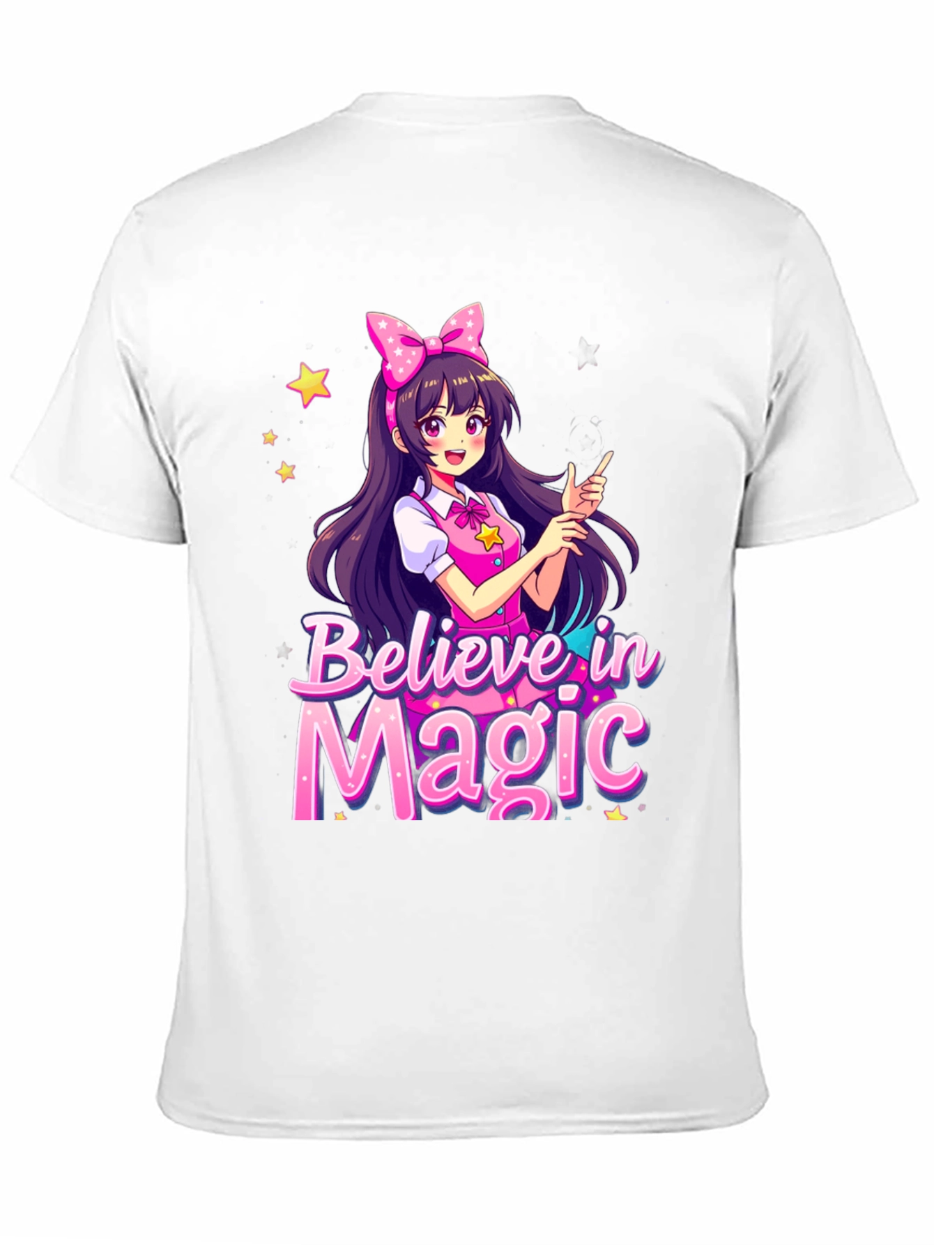 Believe in Magic Anime Girl Graphic T-Shirt