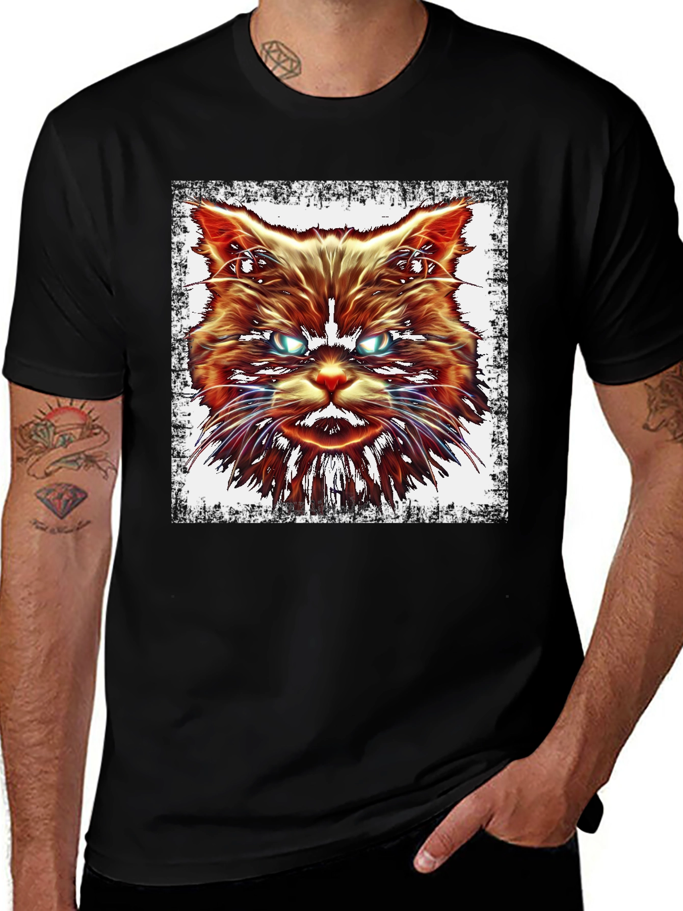 Grumpy Cat Graphic Black T-Shirt