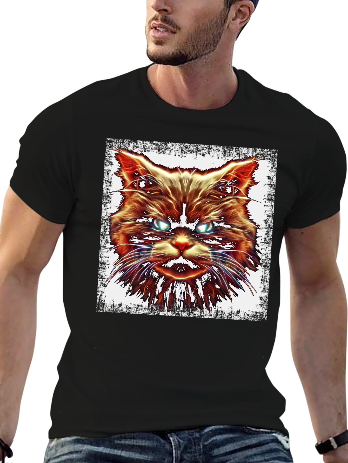Grumpy Cat Graphic Black T-Shirt