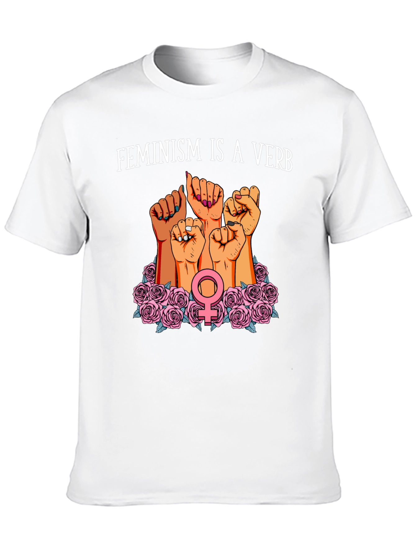 Feminism Is A Verb Graphic T-Shirt