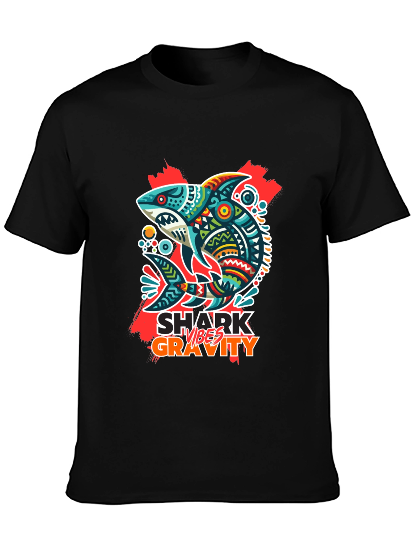 Shark Vibes Gravity Black T-Shirt