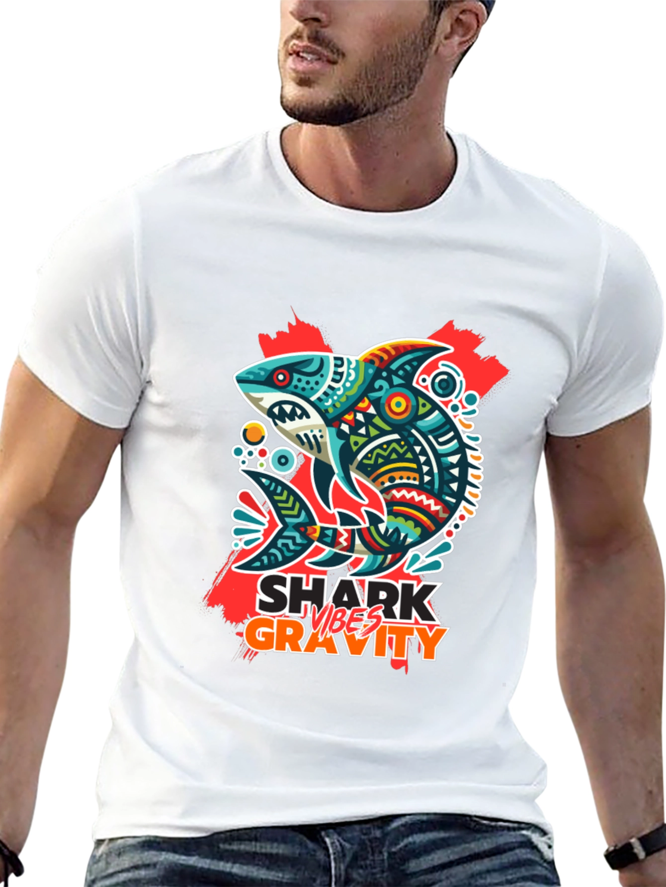 Shark Vibes Gravity Black T-Shirt