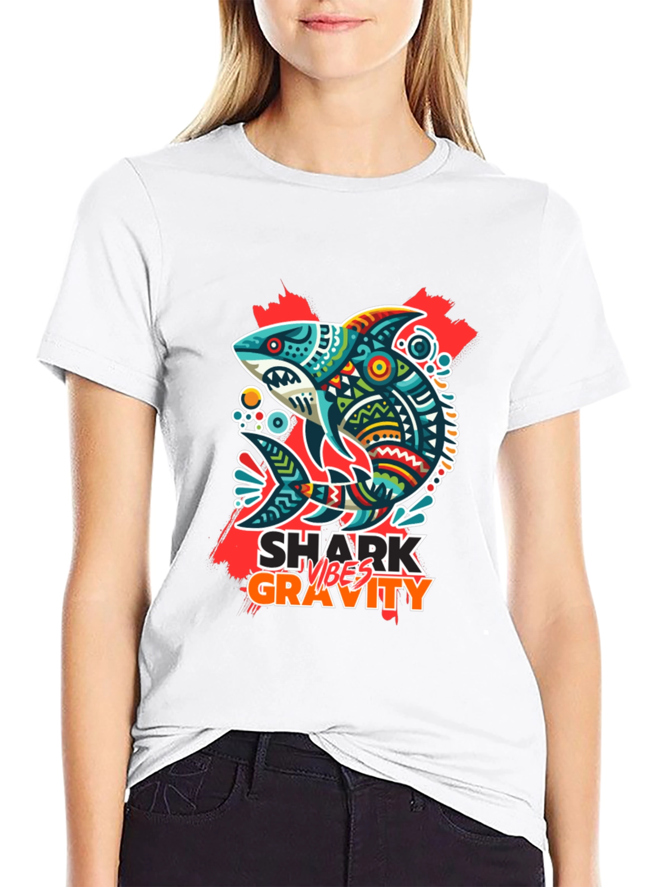 Shark Vibes Gravity Black T-Shirt