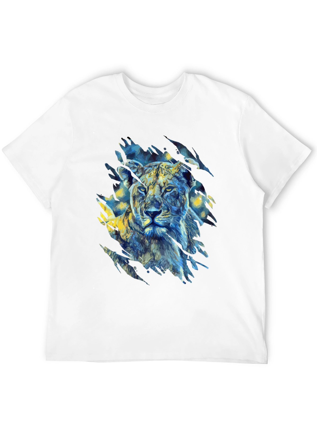 Lion Art Graphic Print T-Shirt