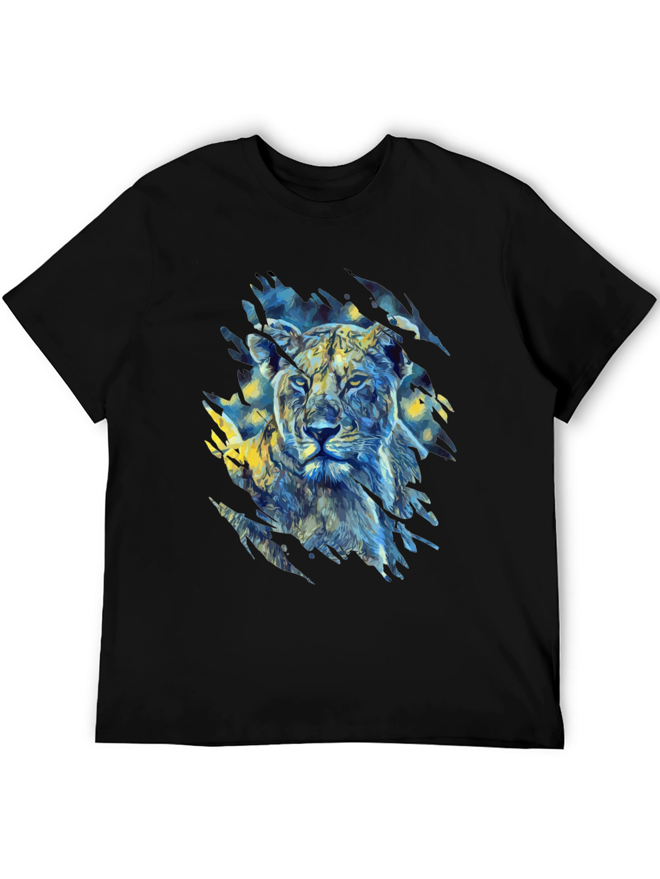 Lion Art Graphic Print T-Shirt
