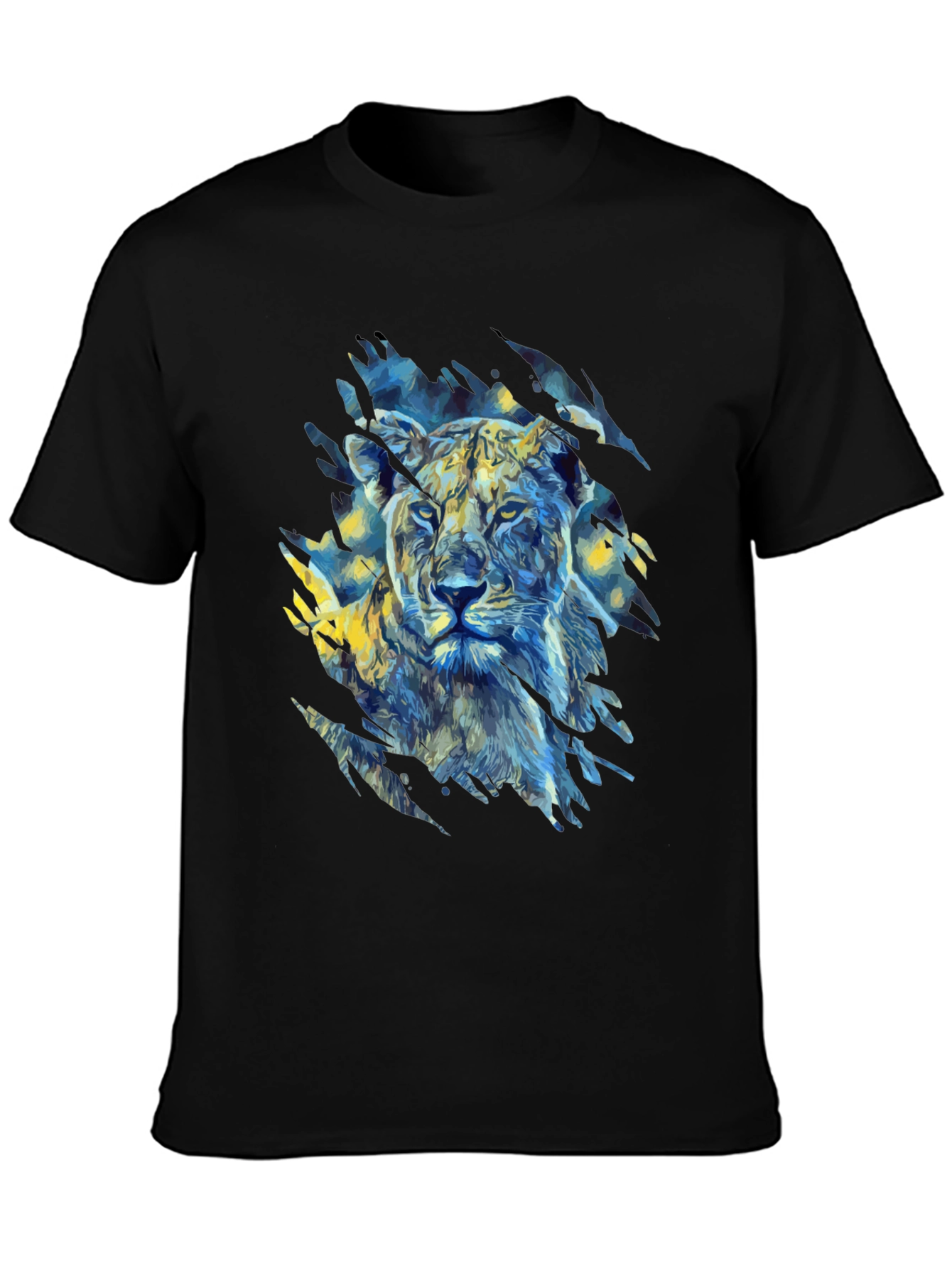 Lion Art Graphic Print T-Shirt