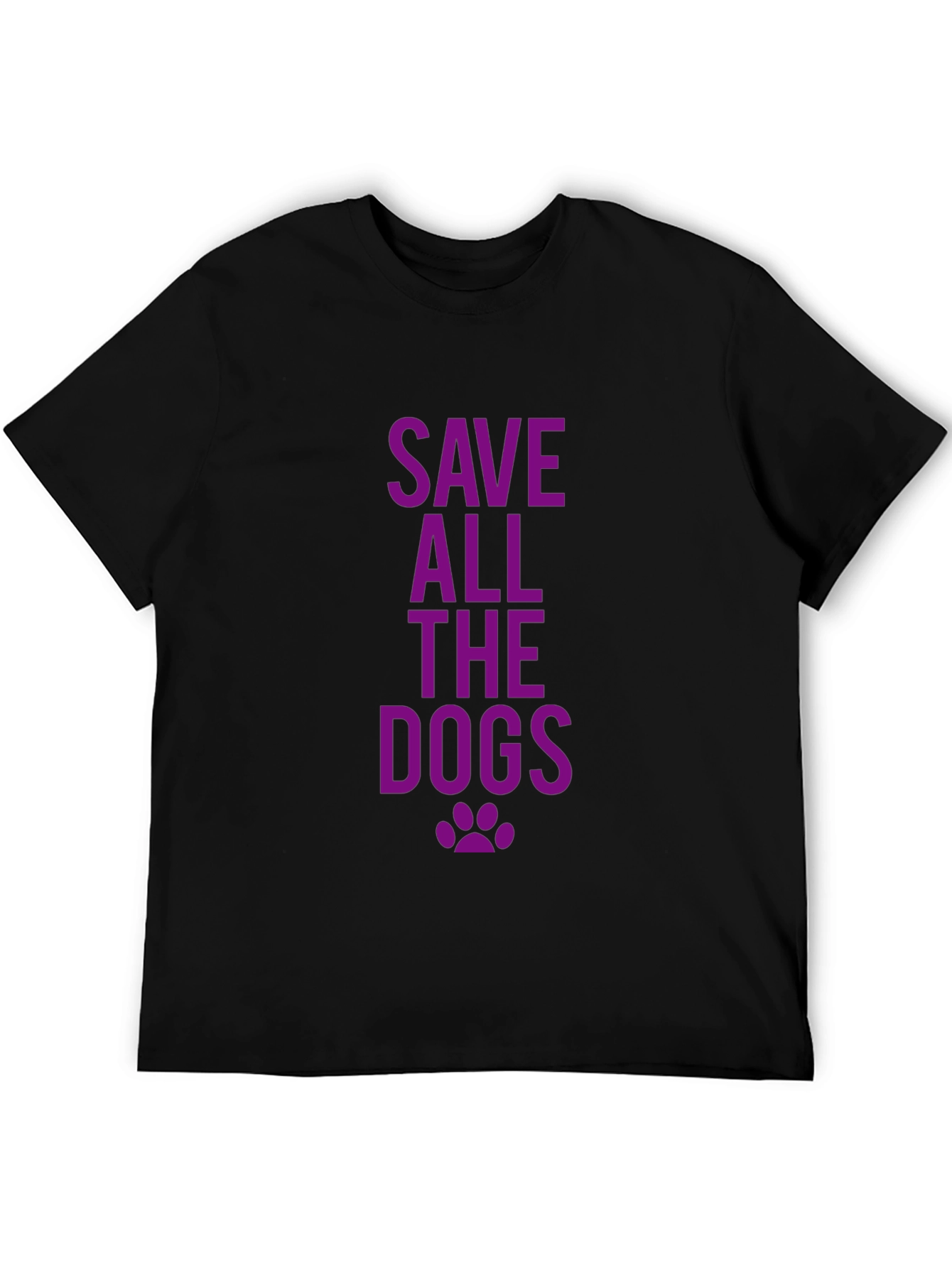 Save All The Dogs Black T-Shirt