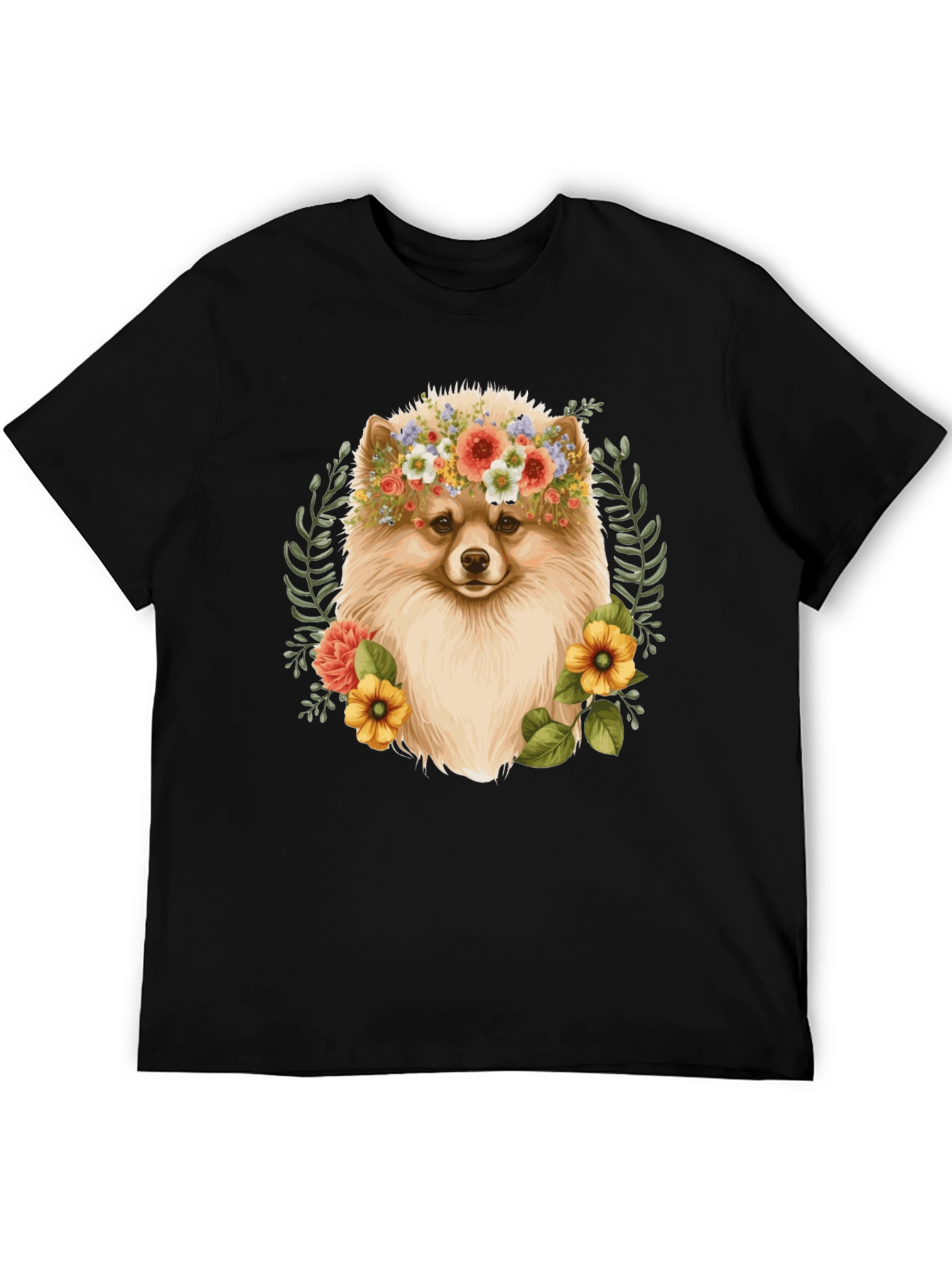 Dog Floral Crown T-Shirt